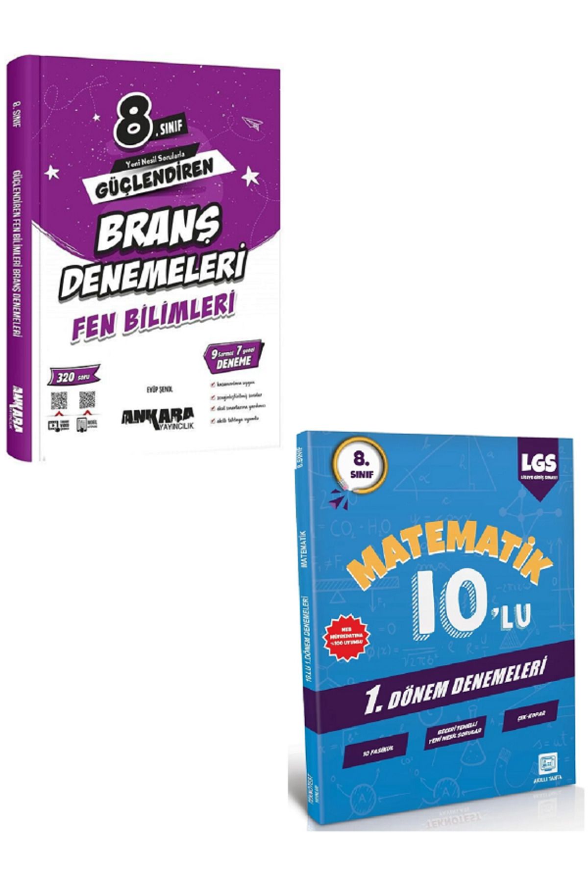 Evrensel İletişim Yayınları 8.Sınıf Ankara Güçlendiren Fen Bilimleri Branş Denemeleri + Matematik 10'Lu Denemeleri - 2 KİTAP