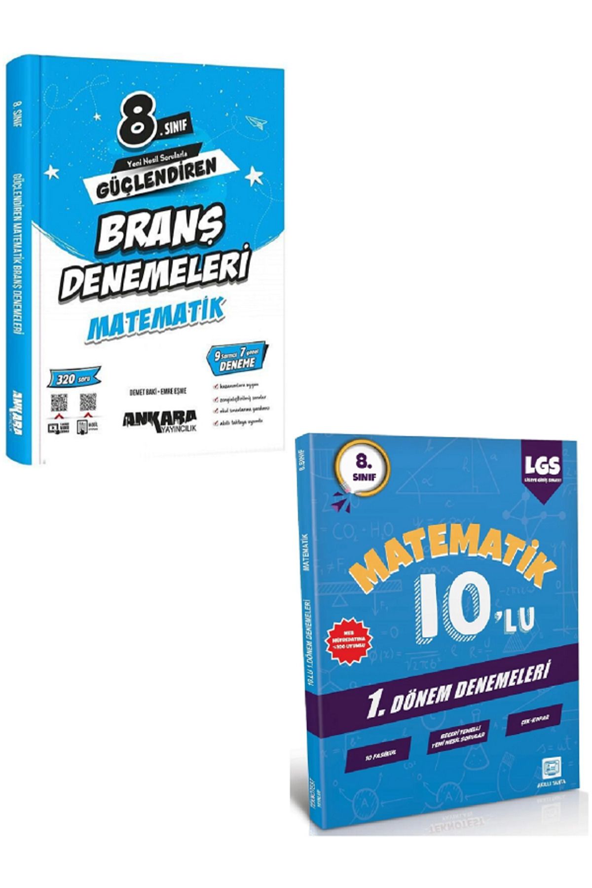 Evrensel İletişim Yayınları 8.Sınıf Ankara Güçlendiren Matematik Branş Denemeleri + 8.Sınıf Matematik 10'Lu Denemeleri - 2 KİTAP