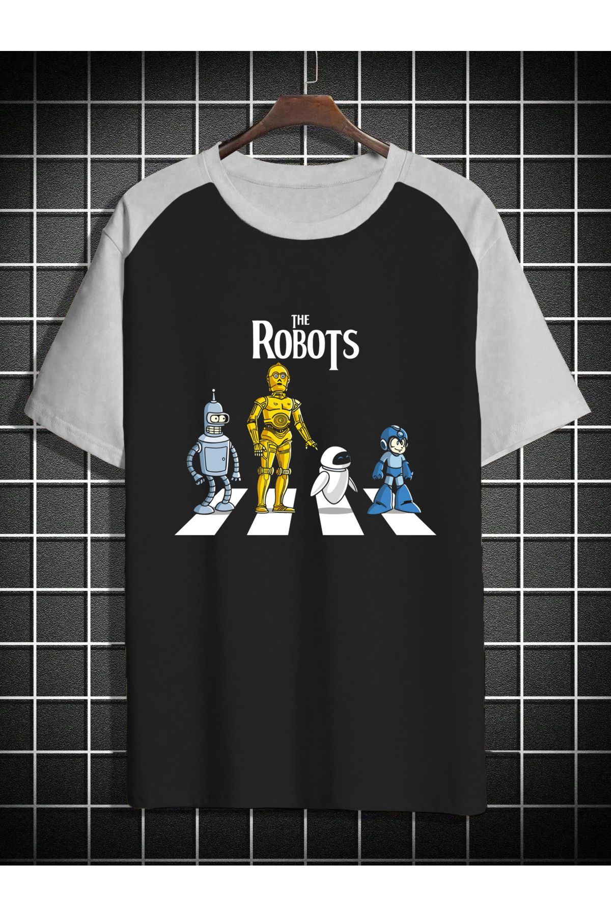 Velostra Unisex The Robots Baskılı Oversize T-shirt