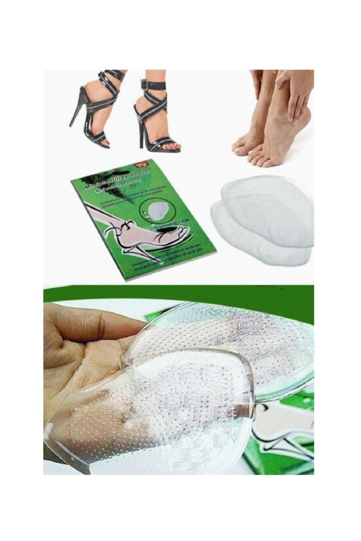 AboutThePerfect Şeffaf, ince ve kaydırmaz silikonlu topuklu ayakkabı tabanı 2'li set