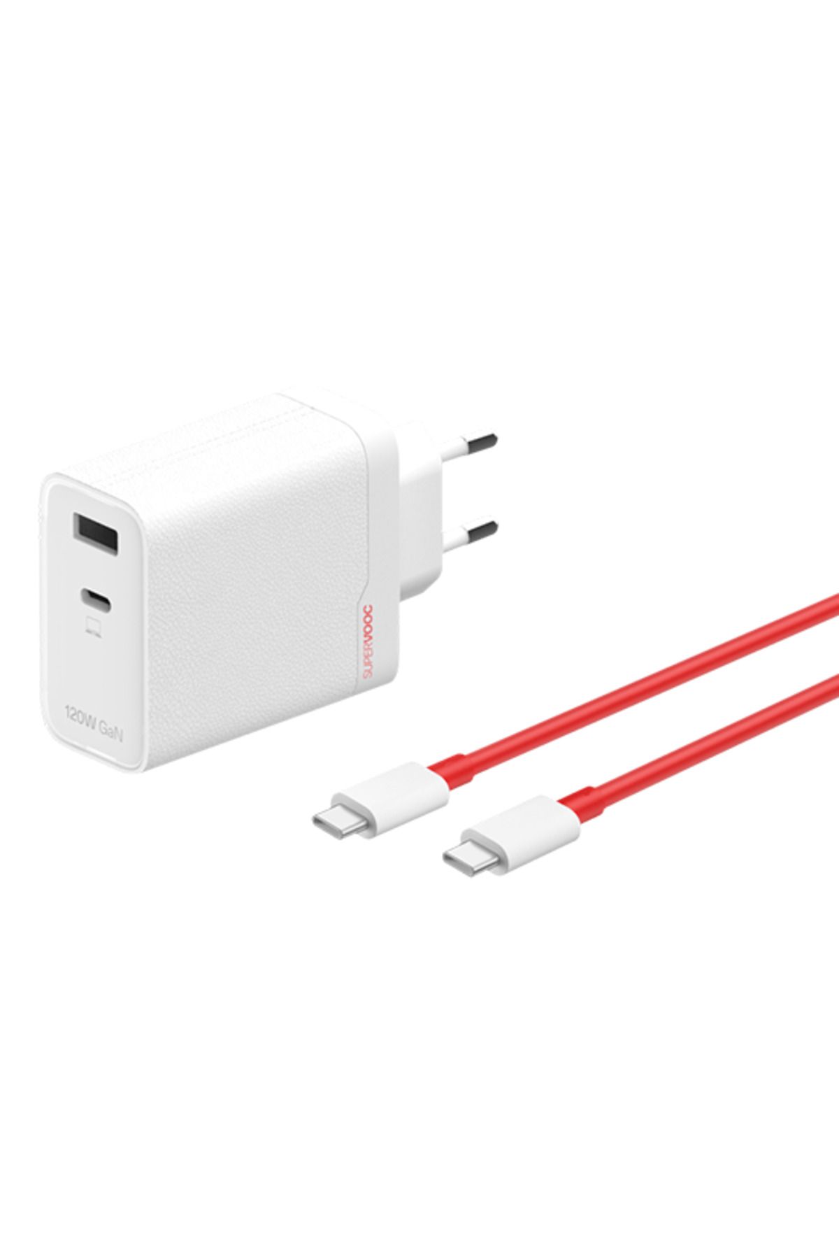 Oneplus-Incarcator retea OnePlus SUPERVOOC Dual Port, 120 W, USB Type-C + USB-A, Cablu USB Type-C 1m (Alb) 1