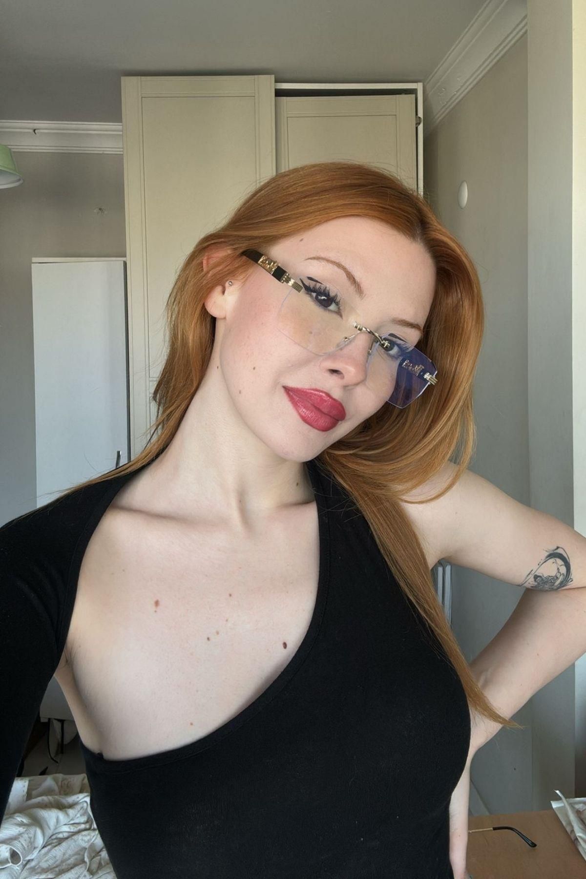 FALAN EYEWEAR Samos Kadın Blue Block Gözlük gold siyah