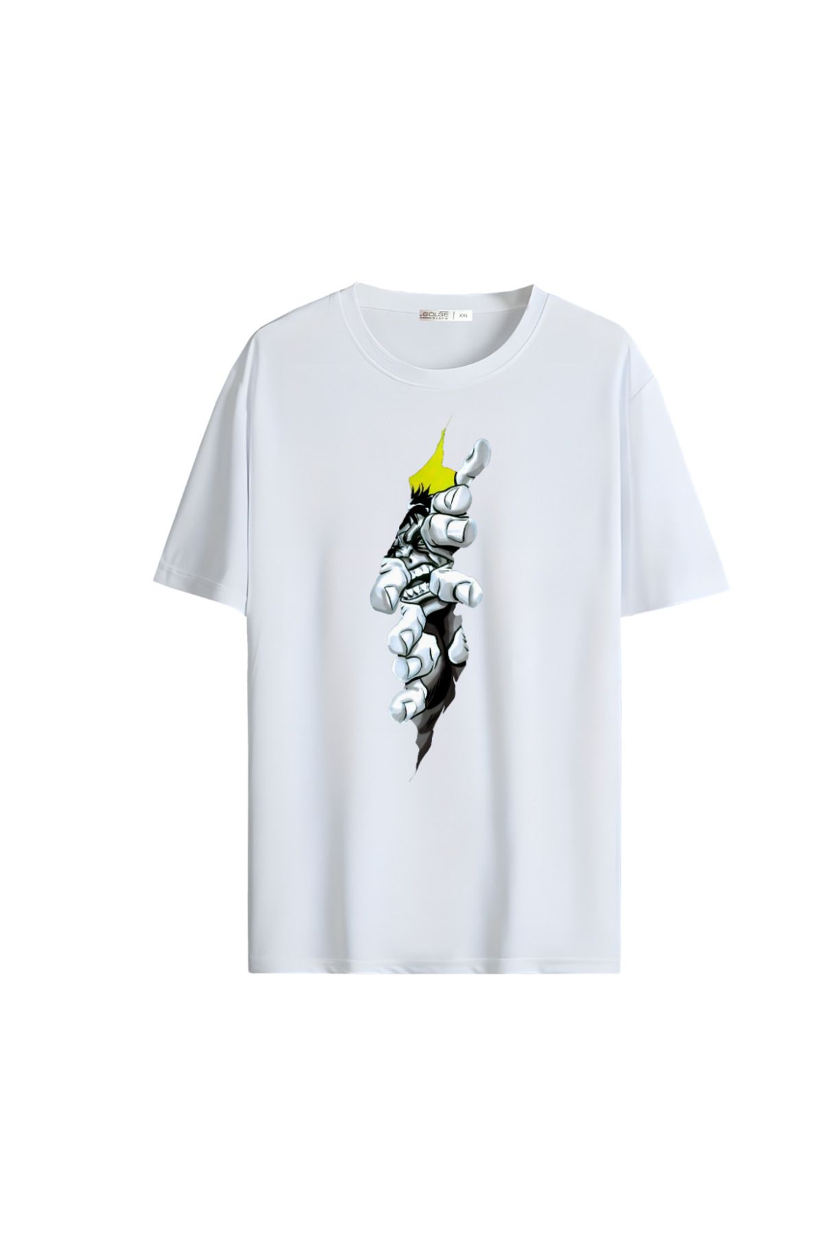 Gölge Store Çizgi Kahramanlar Göğüs Baskılı Oversize Unisex Tişört