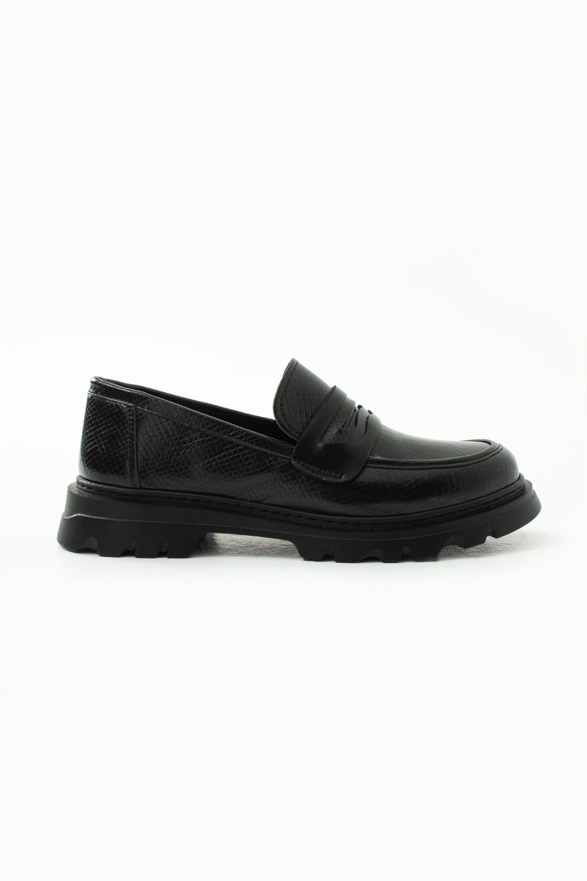 Siena Shoes Aura Kadın Düz Klasik Loafer Siyah Floter