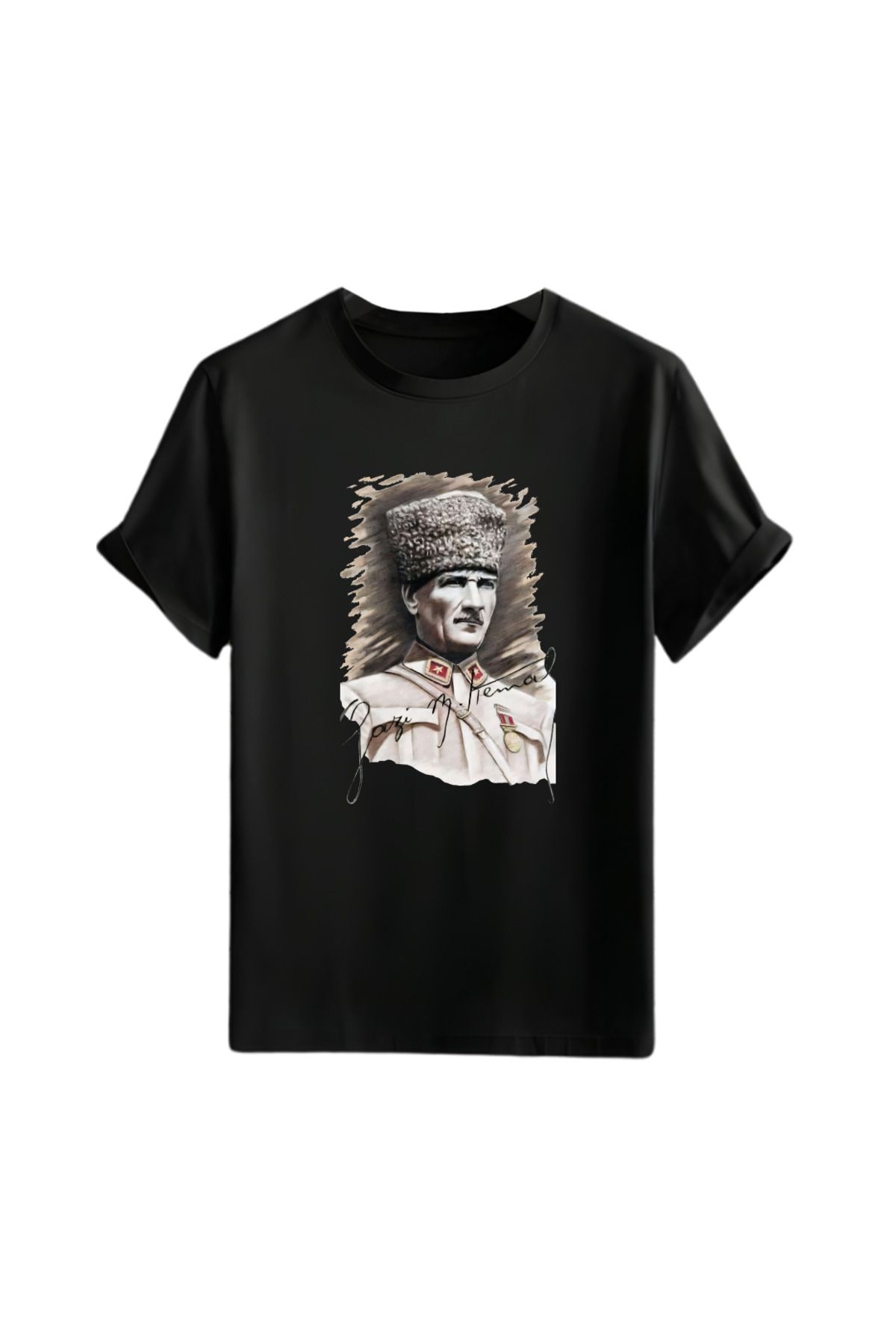 Gölge Store Atatürk Ulusal Model Baskılı Unisex Oversize Tişört