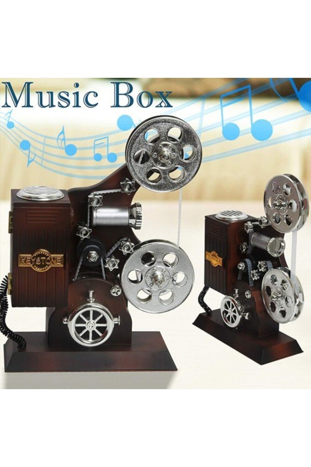 Emperium Film Makinesi Görünümlü Müzik Kutusu