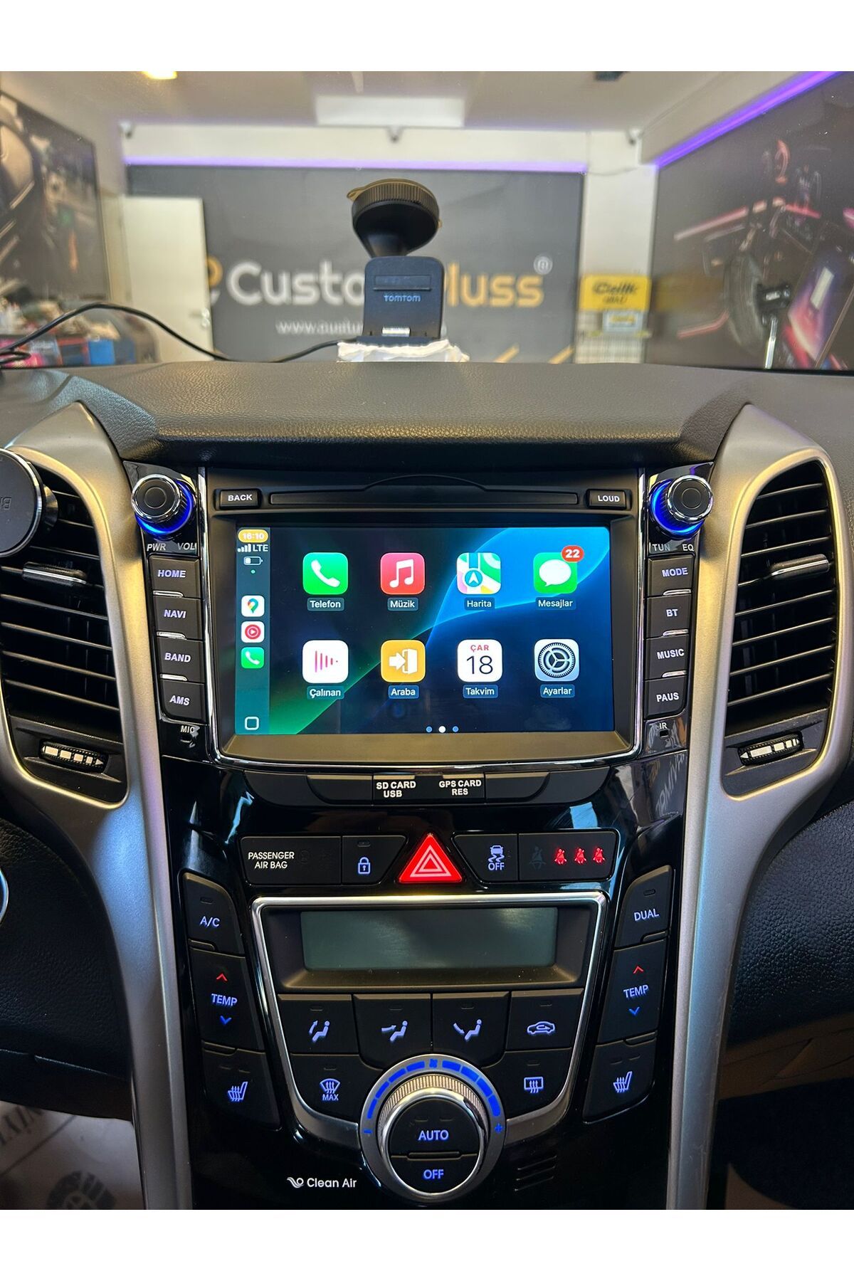 Custom Pluss HYUNDAİ İ30 UYUMLU 2 GB RAM 32 GB DAHİLİ HAFIZA 7 İNÇ ORİJİNAL GÖRÜNÜMLÜ MODEL MULTİMEDYA Uyumlu