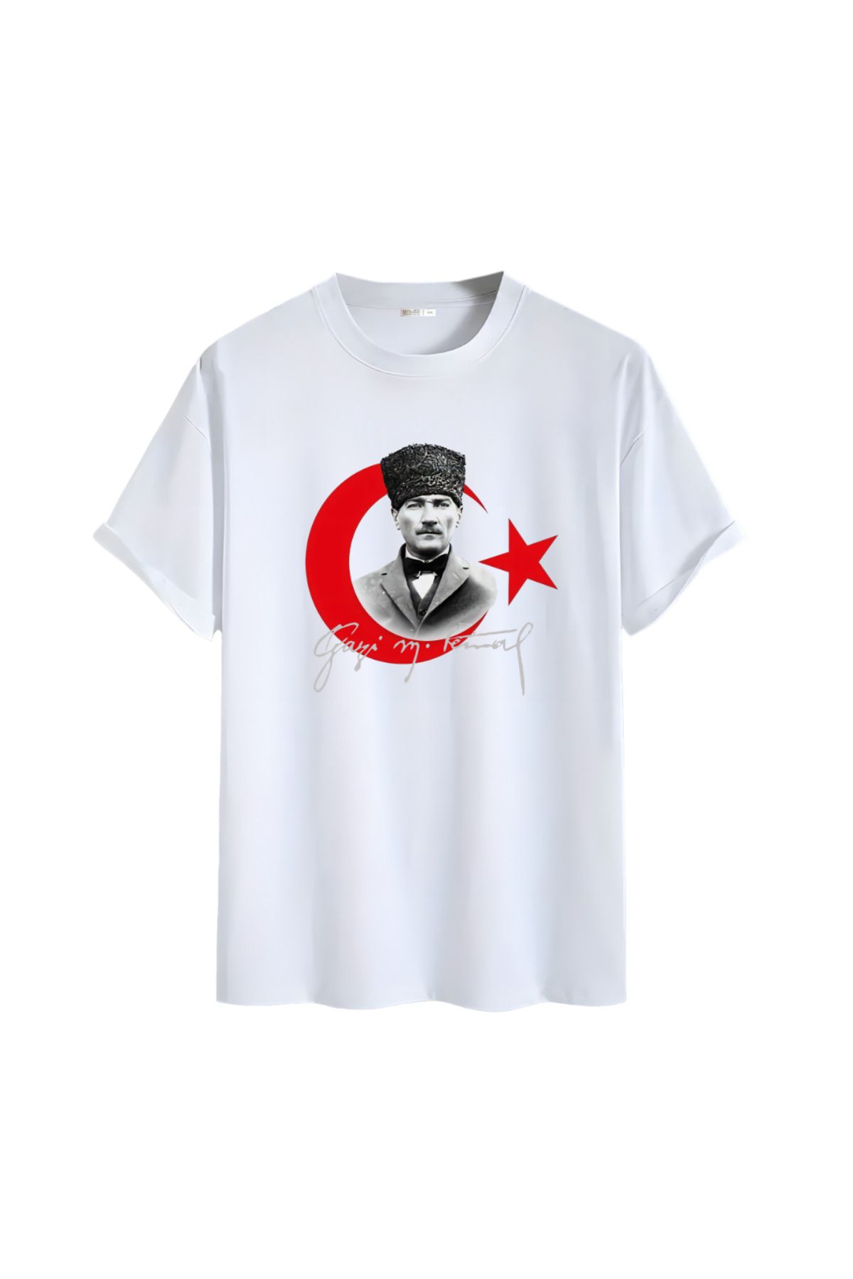 Gölge Store Atatürk Ulusal Model Baskılı Unisex Oversize Tişört