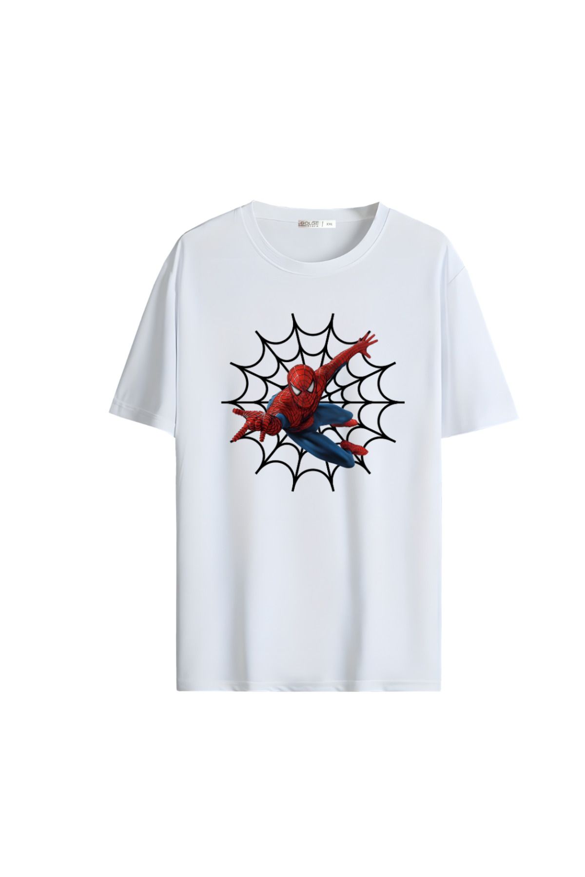Gölge Store Çizgi Kahramanlar Göğüs Baskılı Oversize Unisex Tişört