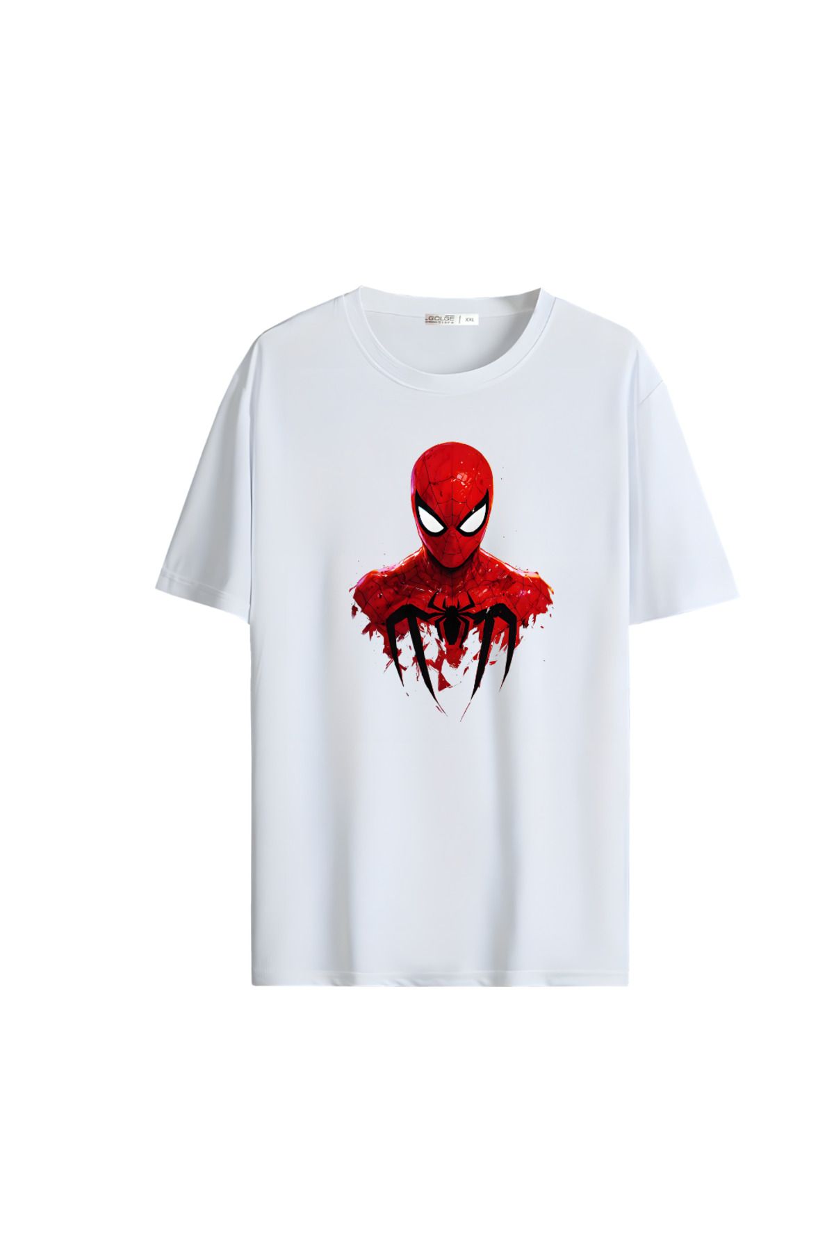 Gölge Store Çizgi Kahramanlar Göğüs Baskılı Oversize Unisex Tişört