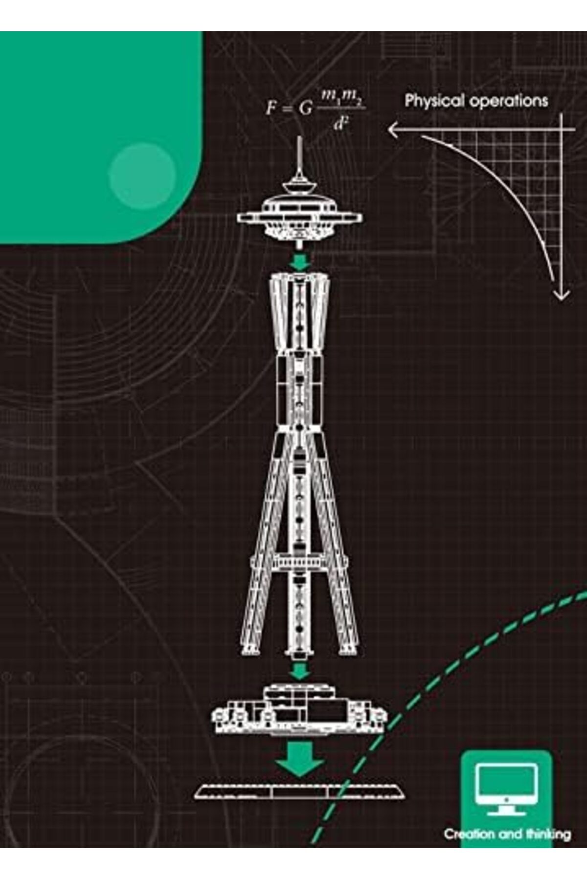 Wange-Buildable architectural model with Space Needle building blocks, Seattle 1100 pieces 7