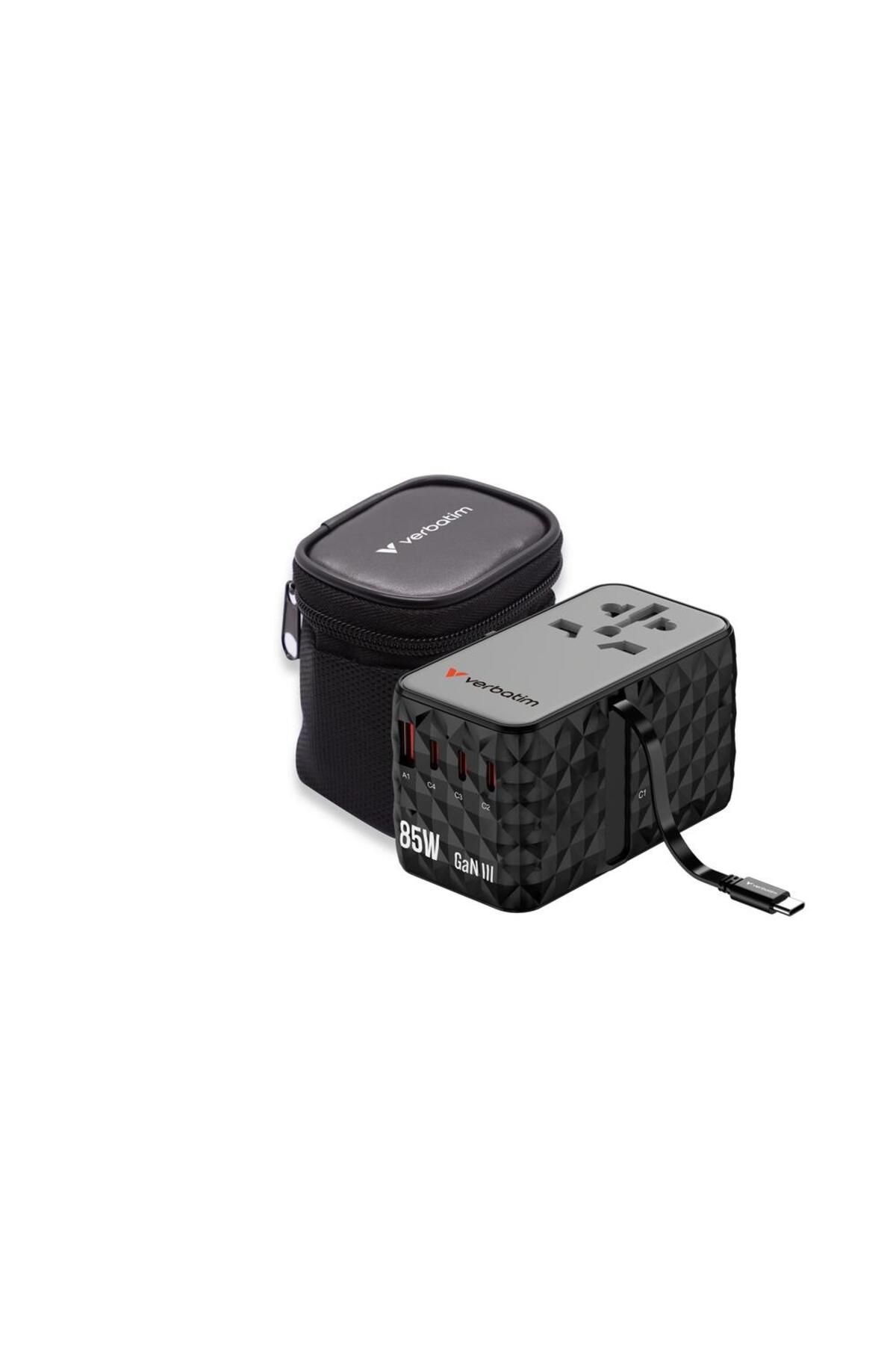 Verbatim-Incarcator retea de calatorie universal Verbatim GaN II, 85 W, 4xUSB-C PD, 1x USB-A QC (Negru) 10