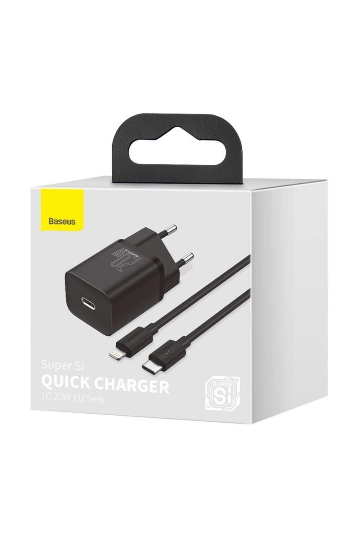 Baseus-Incarcator retea Baseus Super Si, USB-C, Power Delivery 20W, Cablu Lightning 1m inclus, Negru 4