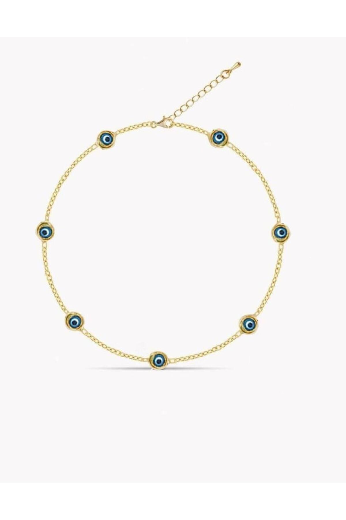 HABB SİLVER 925 AYAR GOLD NAZAR BONCUKLU BİLEKLİK
