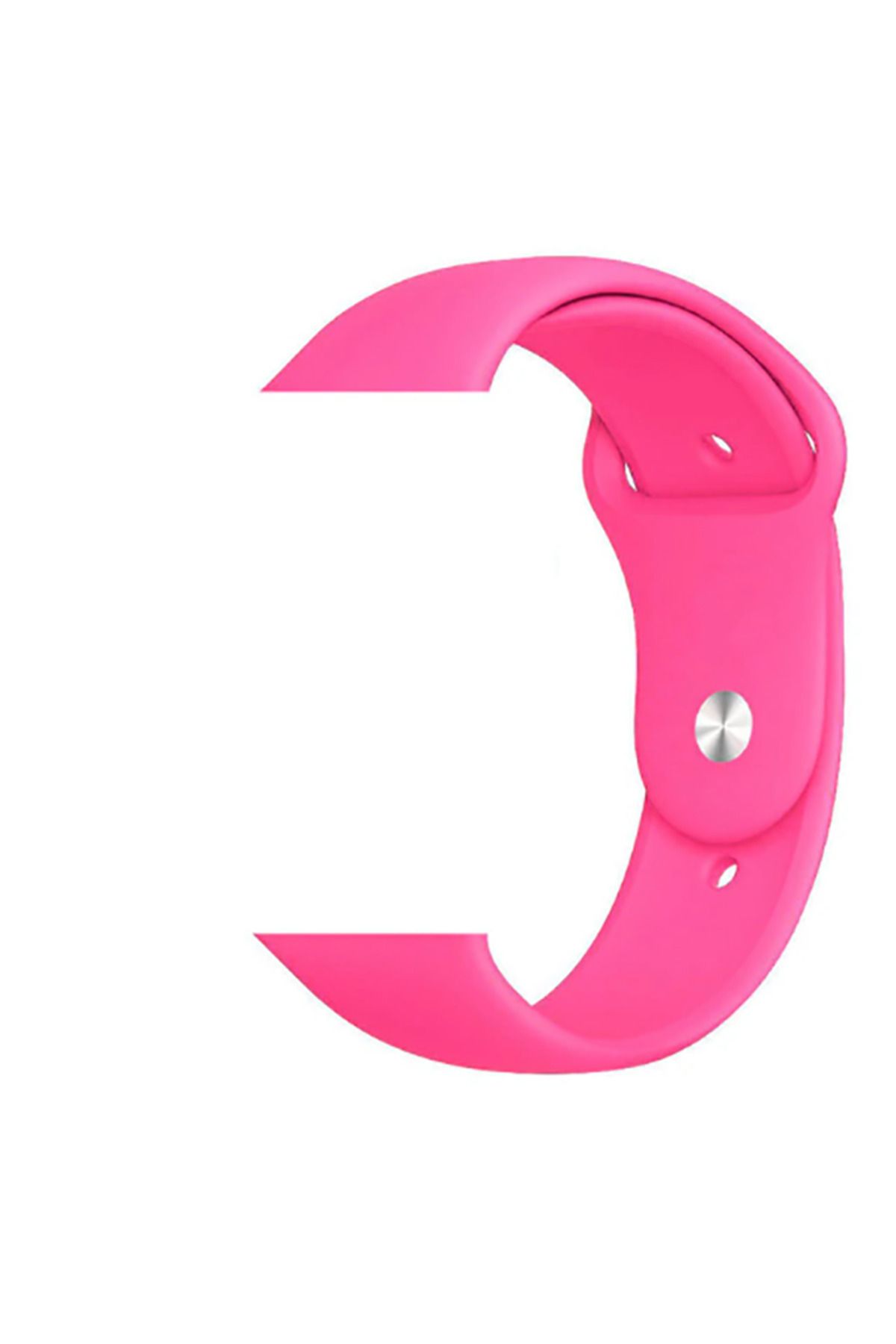 Mobicas Apple Watch 4 (40mm) Uyumlu Klasik Silikon Kordon Barbie Pembe