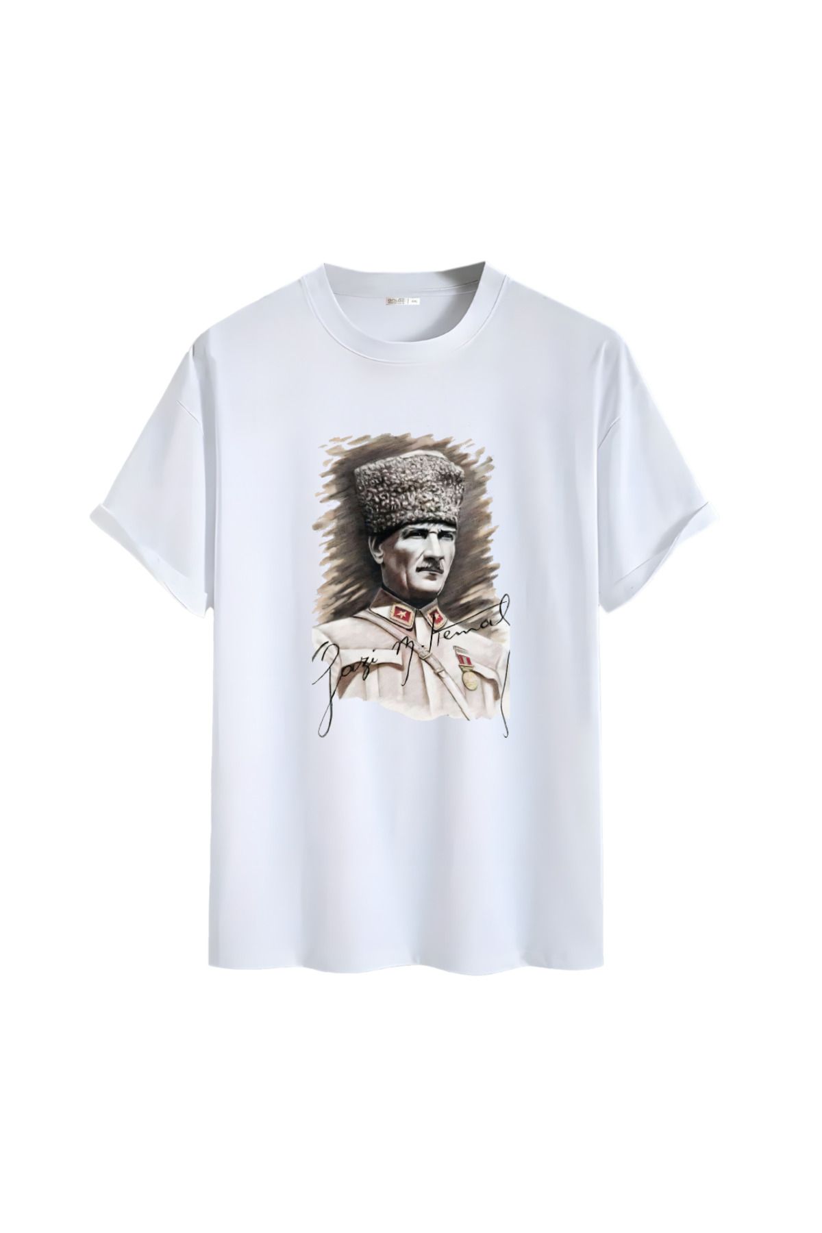 Gölge Store Atatürk Ulusal Model Baskılı Unisex Oversize Tişört