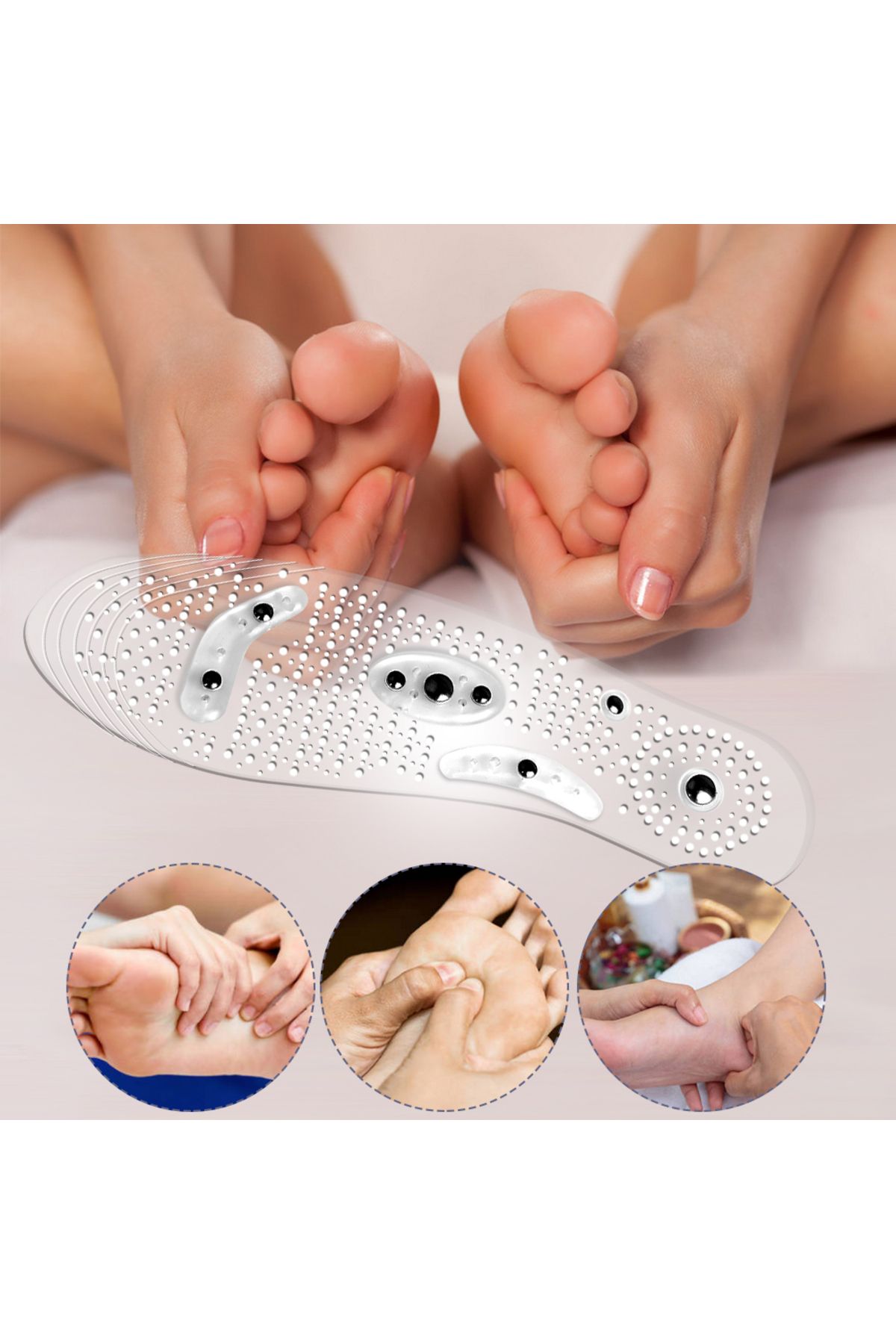 AboutThePerfect Tam Boy Şeffaf Manyetik Ayak Tabanlığı, Konfor ve Destek Sunar
