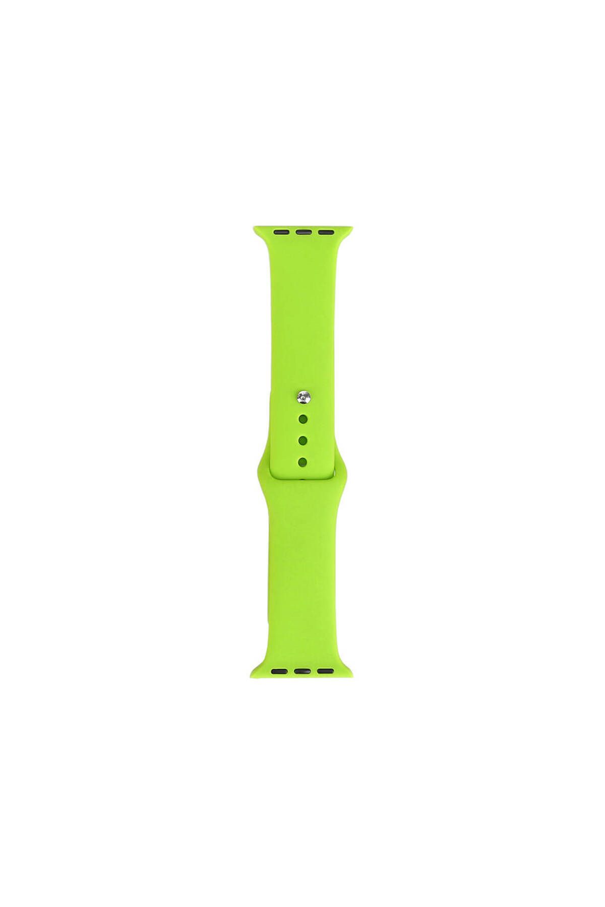 Mobicas Apple Watch 4 (40mm) Uyumlu Klasik Silikon Kordon Yeşil