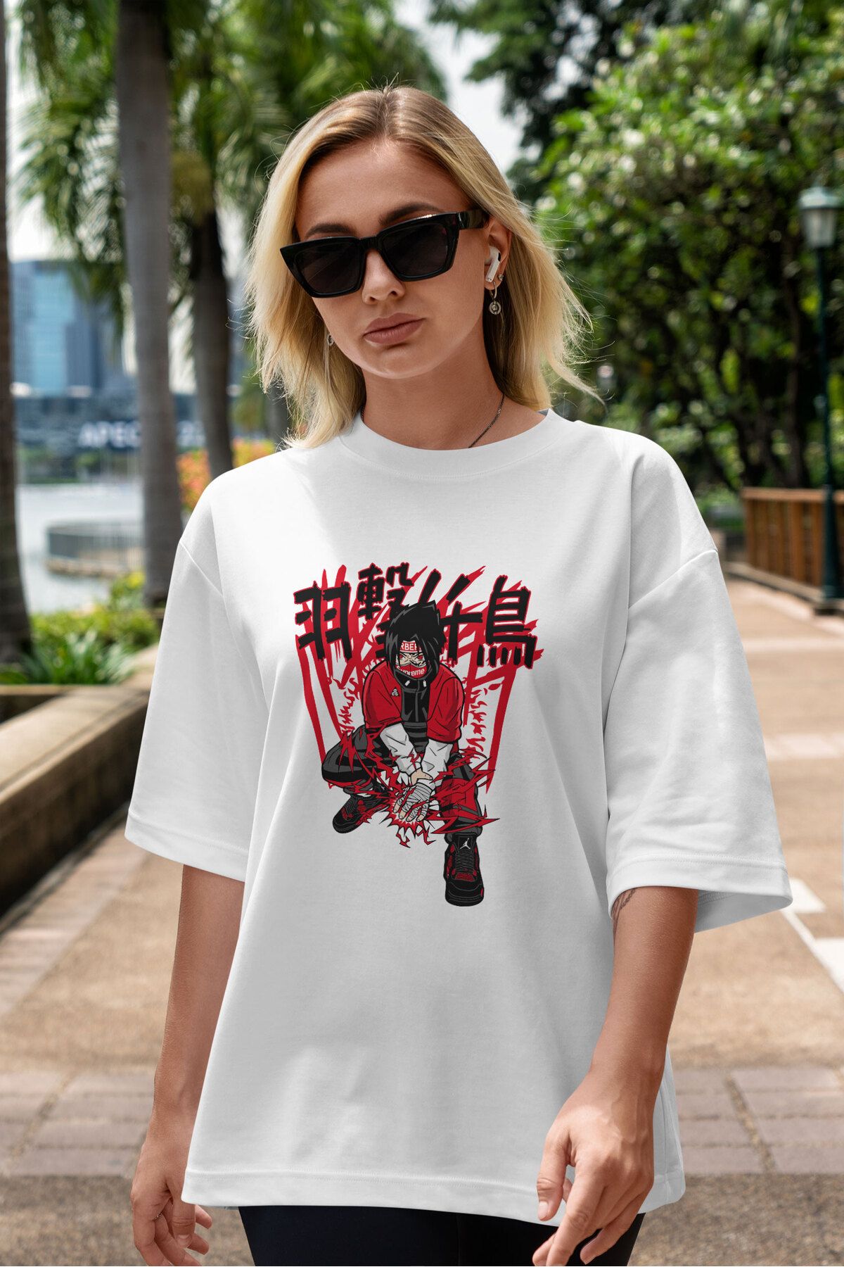 ELFAMİ Unisex Erkek/Kadın SUPREME 2 Özel Baskılı Oversize Pamuklu Bisiklet Yaka T-Shirt