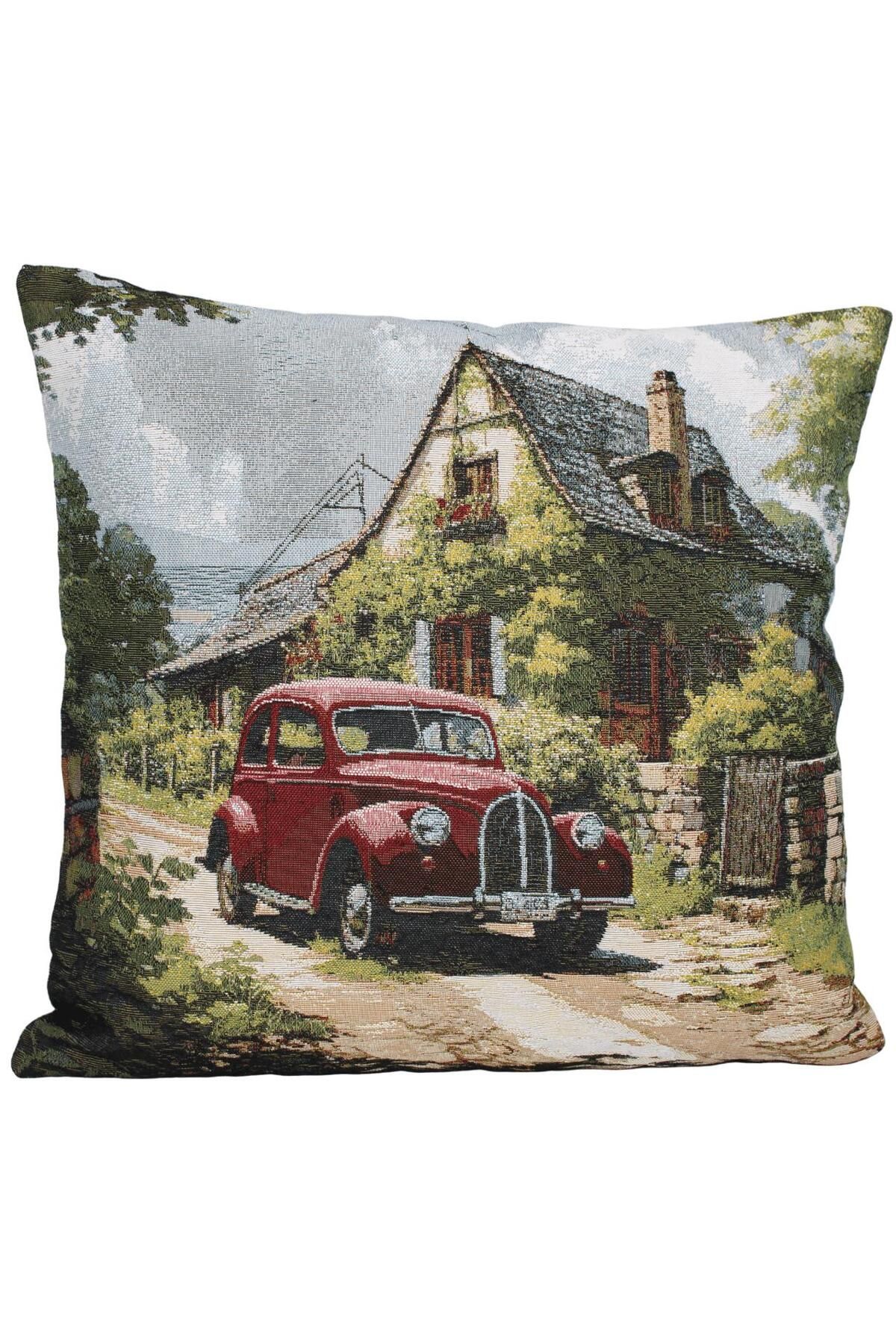 Believe BRENDON JAKARLI DOKUMA GOBLEN DEKORATİF RED CAR KIRLENT 45*45