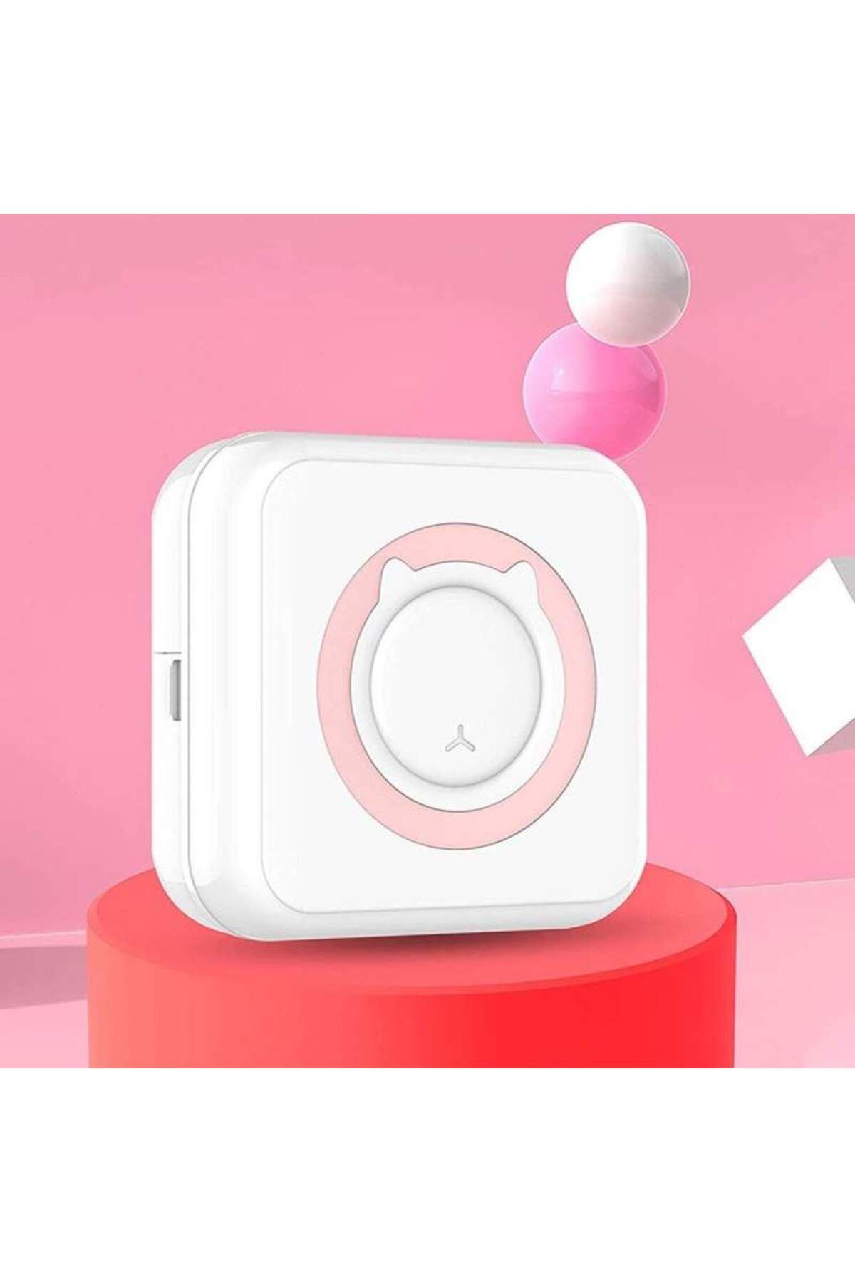 SIKS-Mini Portable Pocket Printer, with App, Thermal Printing, iOS/Android Compatible, White/Pink 3