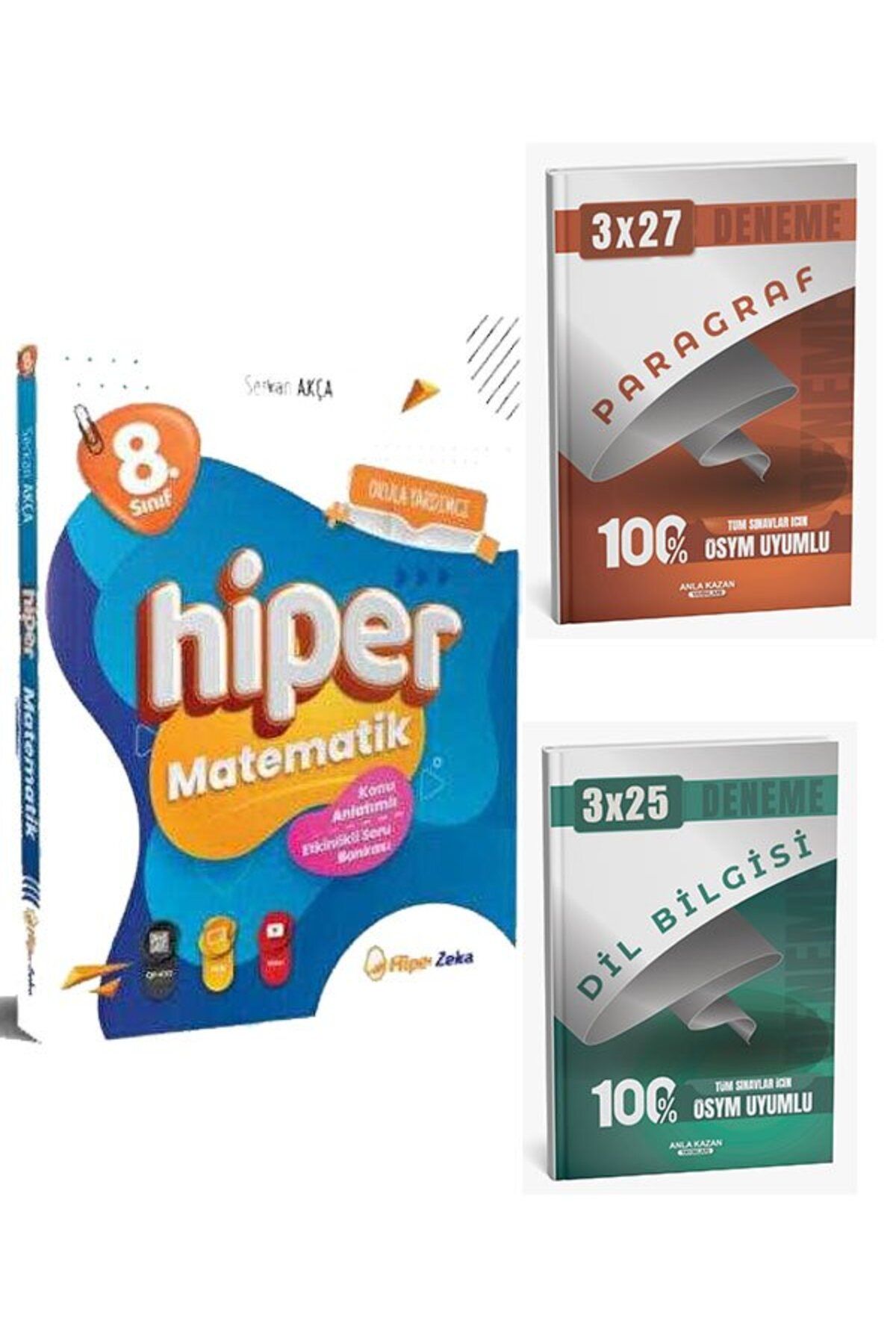 Anla Kazan Yayınları HiperZeka 2026 8. Sınıf Hiper Matematik Konu Anlatımlı & Etkinlikli Soru Bankası+AnlaKAzan Paragraf