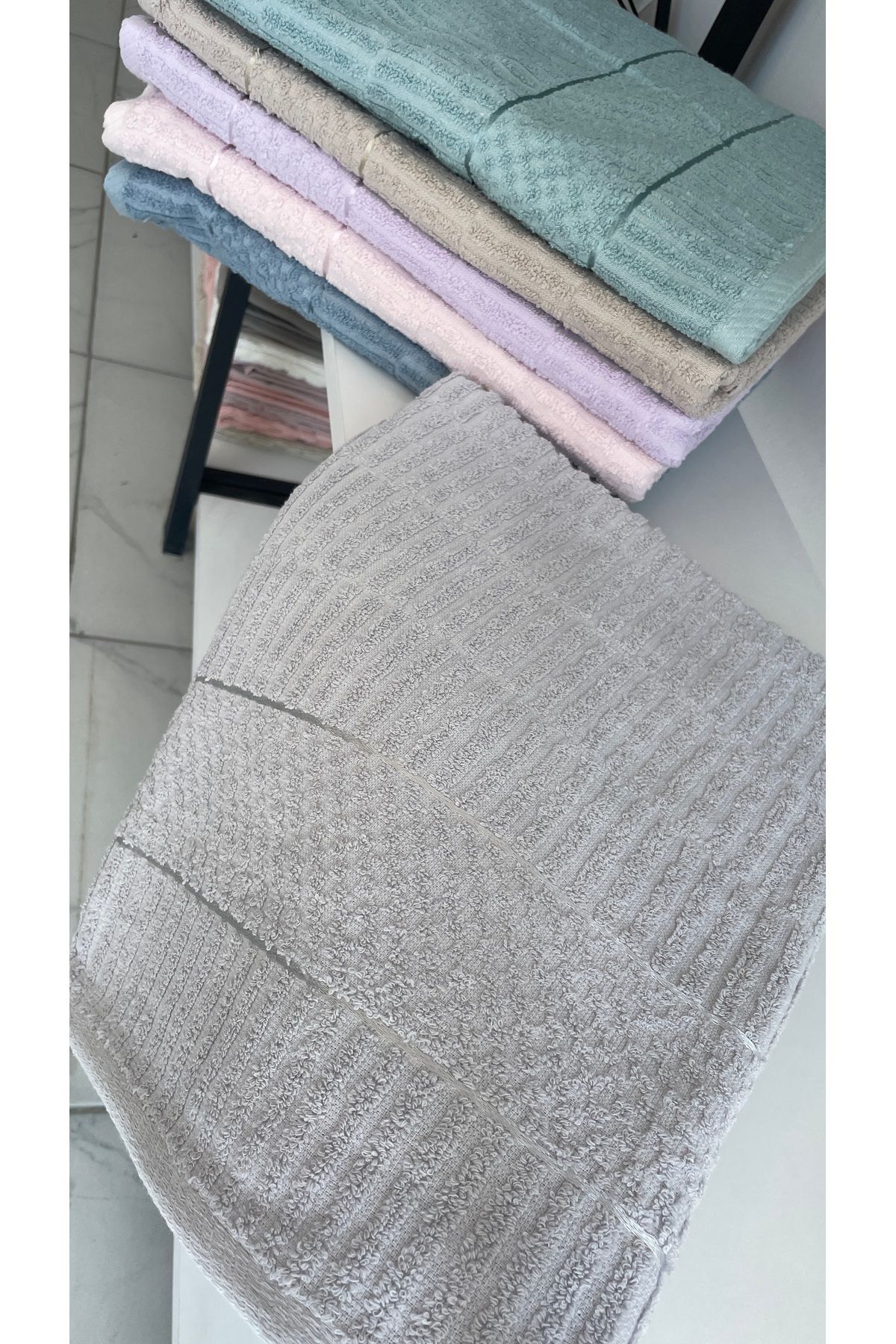 AHSEN TASARIM gri 1.50x90 cm hamam havlusu