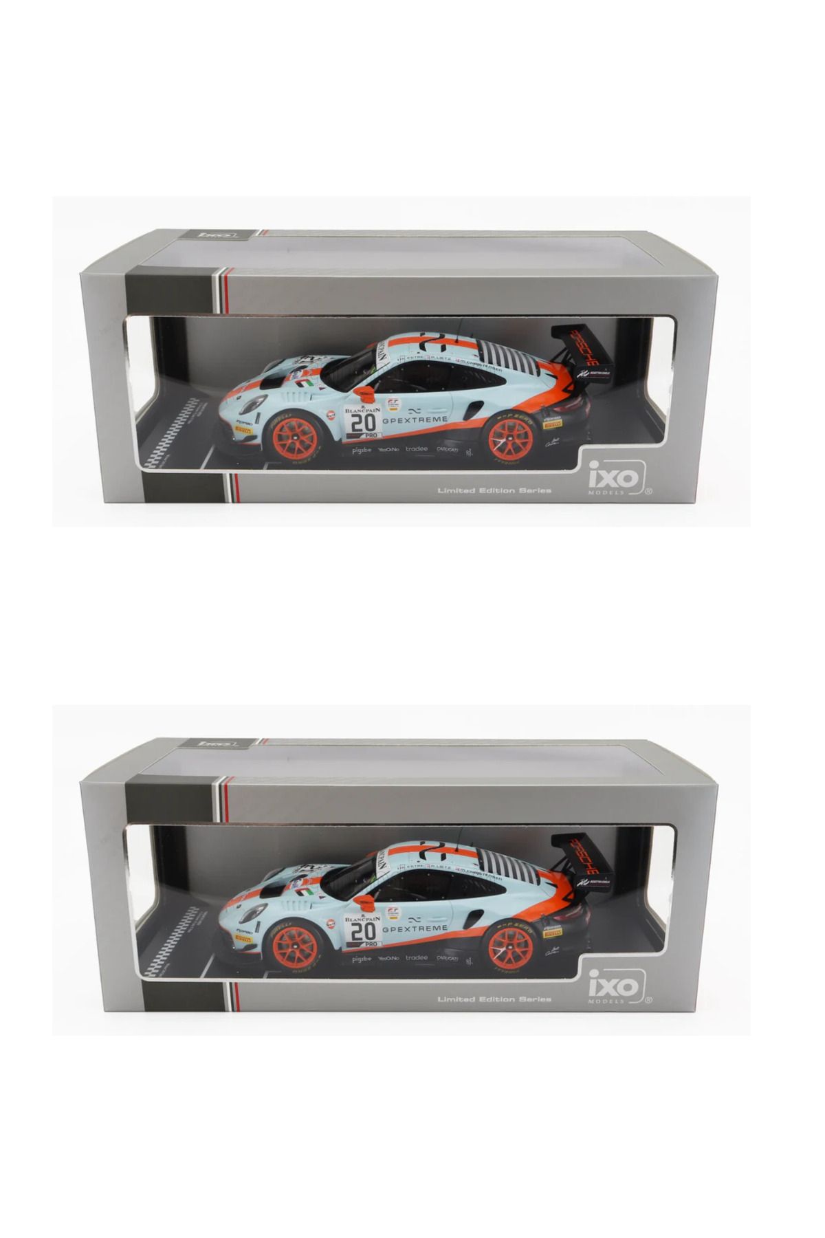 İXOMAN 1:18 2019 Spa 24h Kazananı #20 Gulf Porsche 911 (991) GT3 R