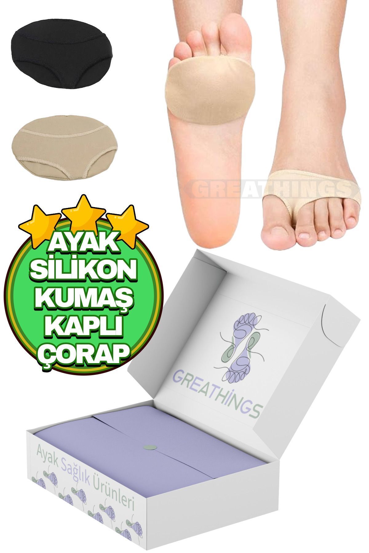 AboutThePerfect Konforlu spor ayak desteği, metatarsal ped, parmak ve nasır koruyucu