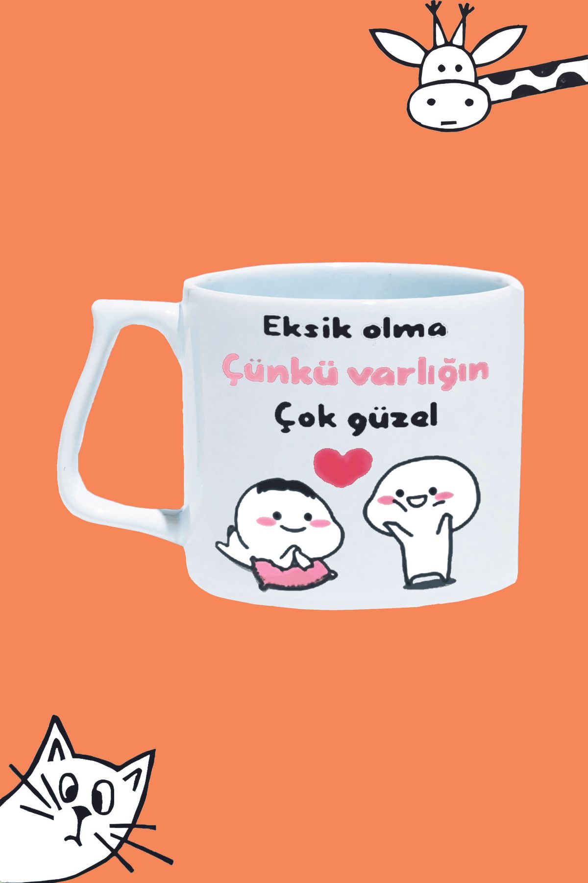 Olympus plus EKSİK OLMA ÇÜNKÜ VARLIĞIN ÇOK GÜZEL MODDO TASARIM BASKILI LÜKS KUPA BARDAK
