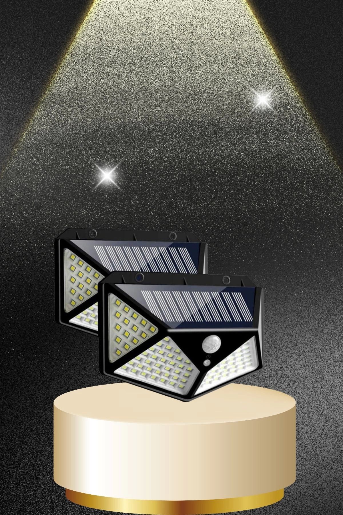 Vemora Solar Sensörlü Duvar Lambası Bahçe Lambaso Parlak Beyaz Işık Suya Dayanıklı