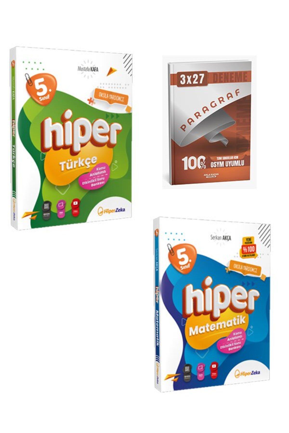 Anla Kazan Yayınları HİperZeka 2026 5. Sınıf Hiper Türkçe+Matemaik Konu Anlatımlı & Soru Set+AnlaKazan Paragraf