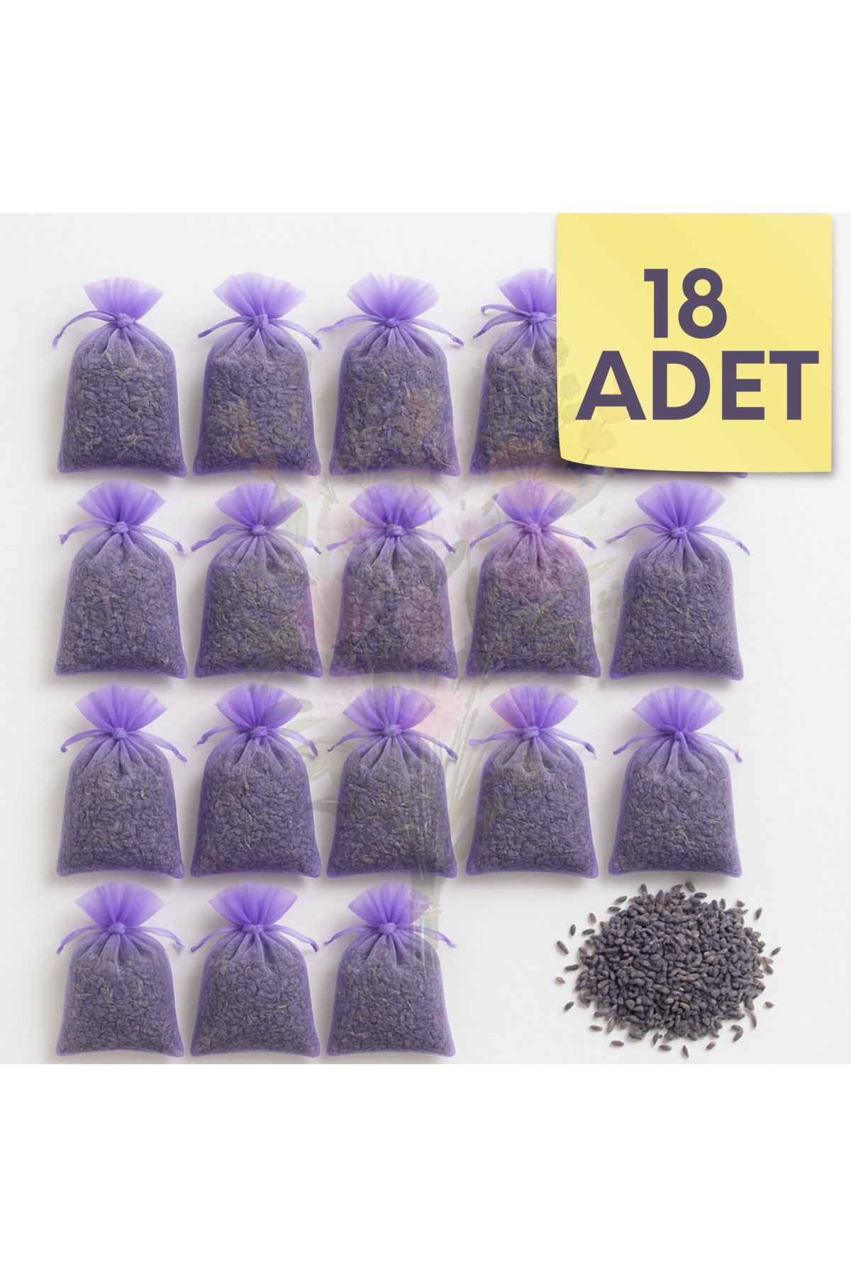 Strauss HOME Lavanta Kesesi – 18’li Set | 7x9 cm | Güçlü Koku | Doğal & Taze Lavanta
