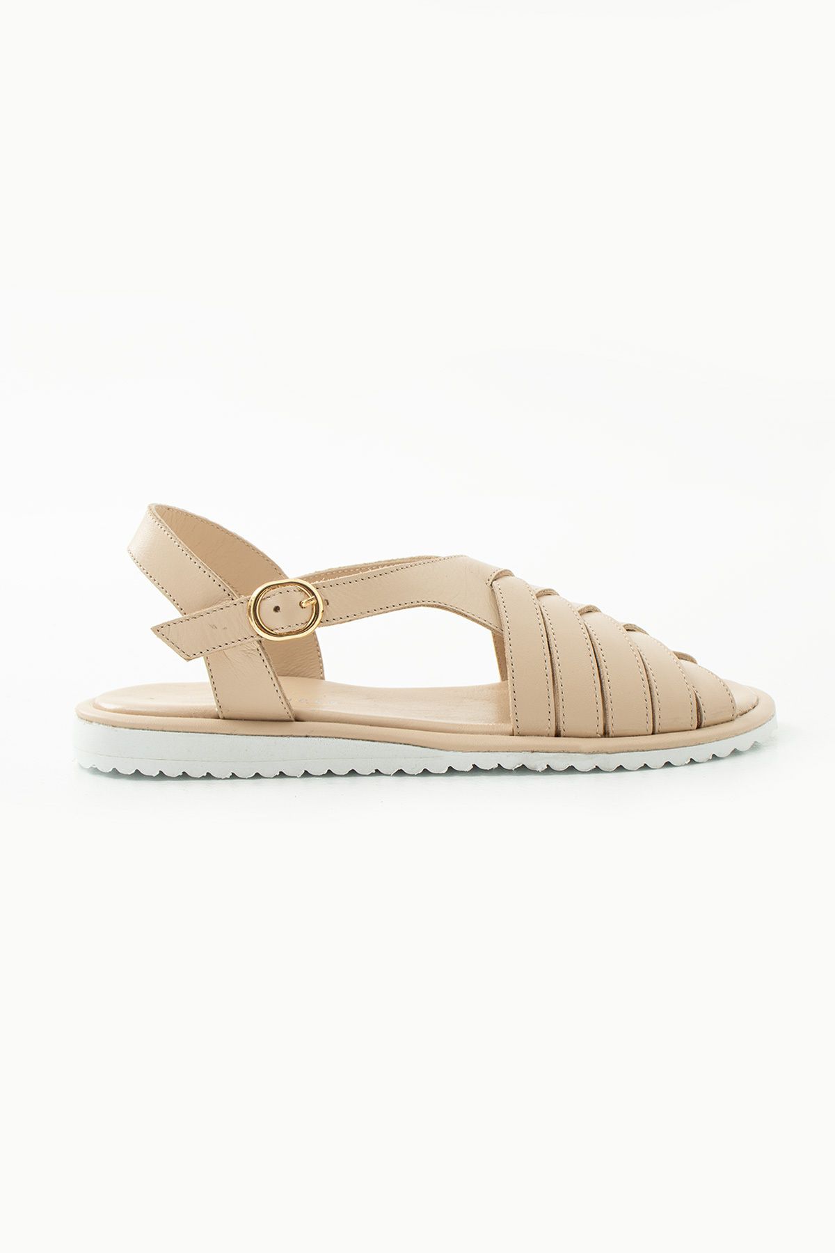 Siena Shoes Karla Kadın Comfort Hakiki Deri Sandalet Bej