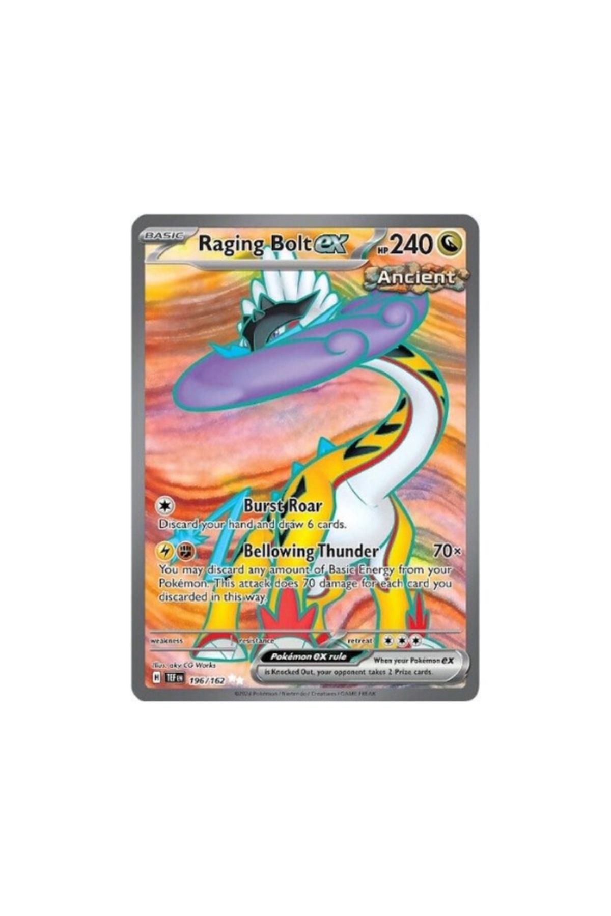 Pokemon TCG Temporal Forces Raging Bolt Ex 196/162