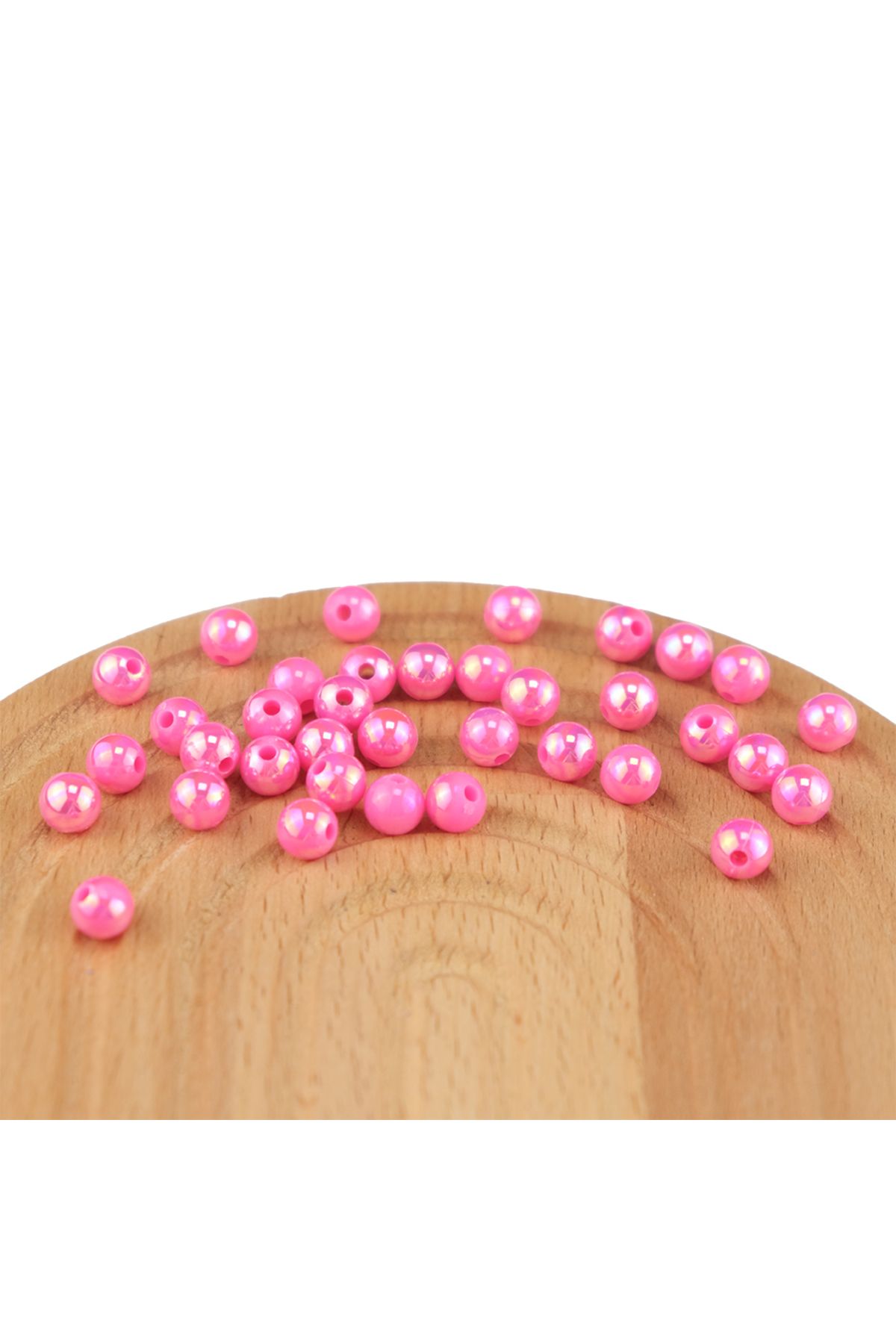 Prestij Boncuk Plastik İnci Pembe Boncuk Kaplama Janjanlı 8 MM 500 Gram Çanta ve Takı Aksesuar Boncuğu