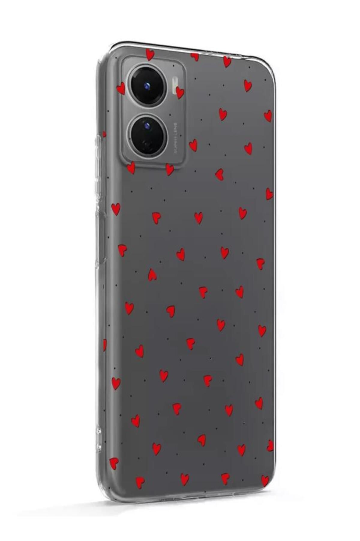 3GEN CASE Vivo Y16 Uyumlu Desenli Şeffaf Silikon Kılıf
