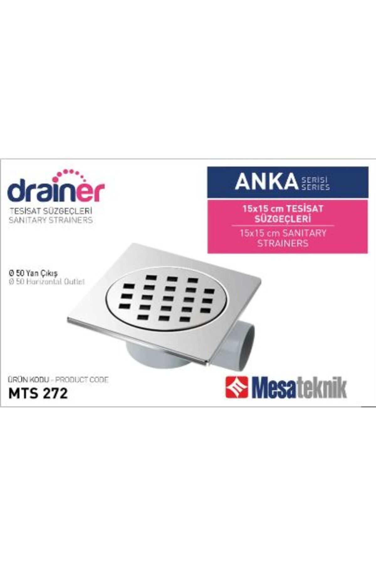 Mesateknik 15X15X50 YERSÜZGECİ ÜSTKR.YAN.ÇIK.(YUVL.)