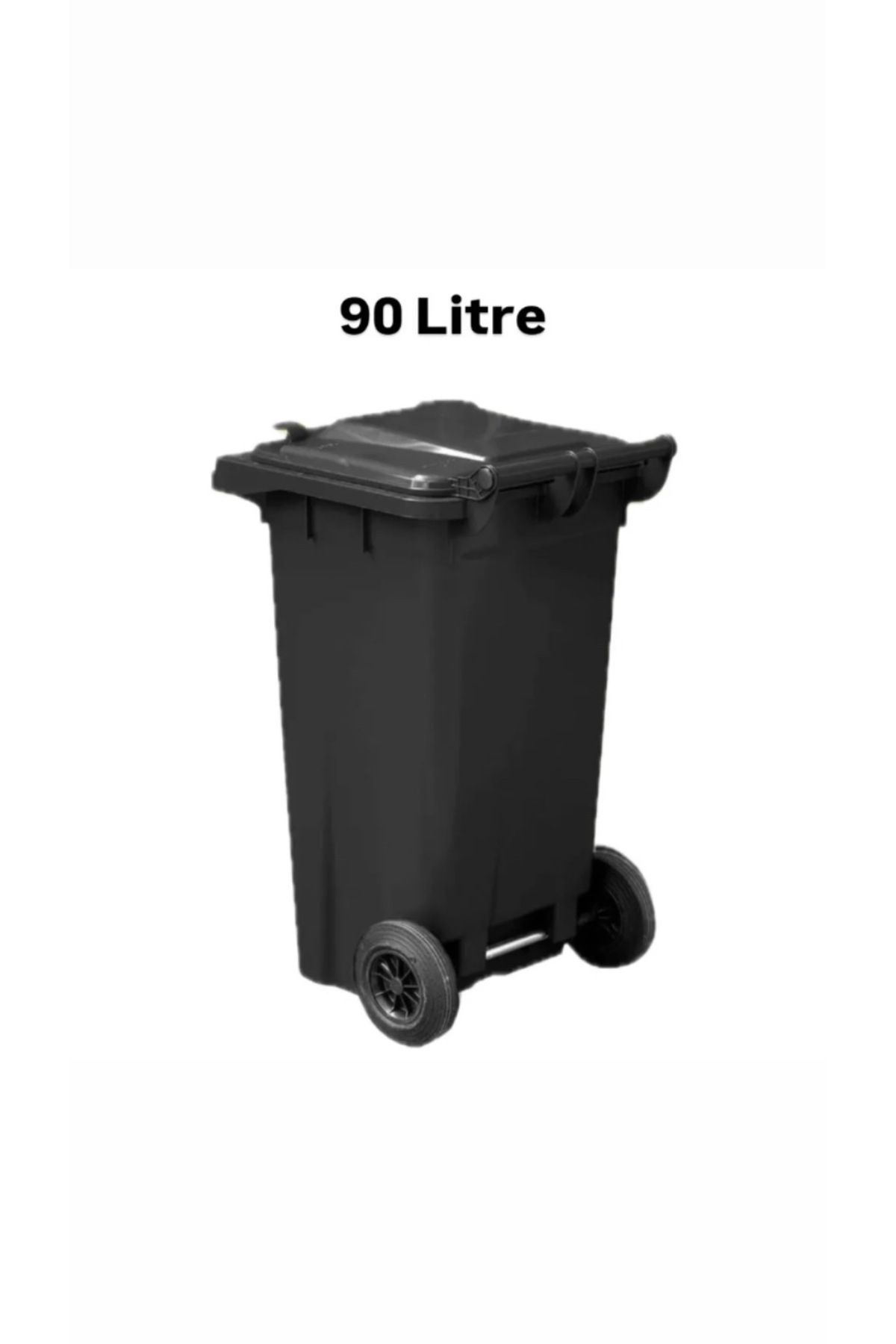 ELCY Tıbbi Atık Plastik Çöp Konteyneri Siyah 90LT Plastik Konteyner Isıya Karşı Dayanıklı A Kalite