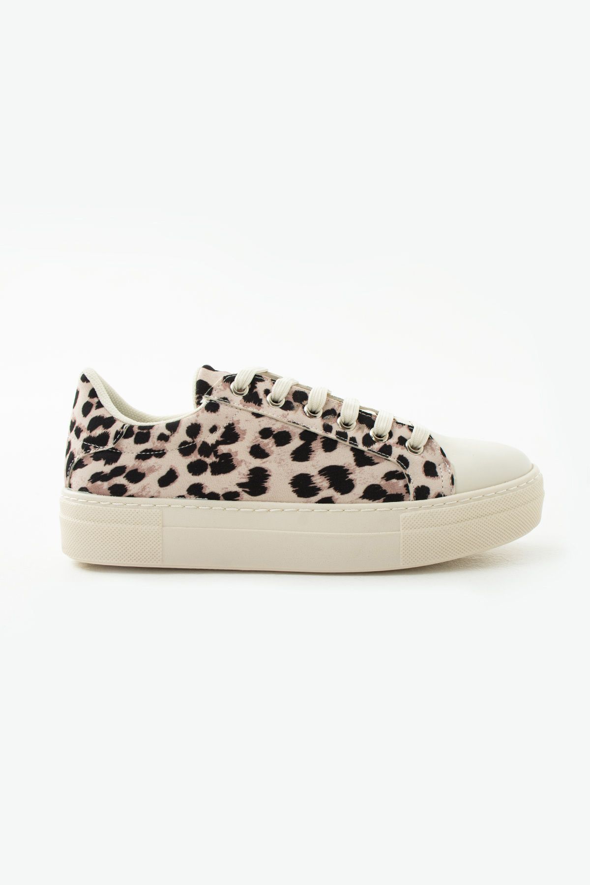 Siena Shoes Nox Kadın Bağcıklı Sneaker Leopar