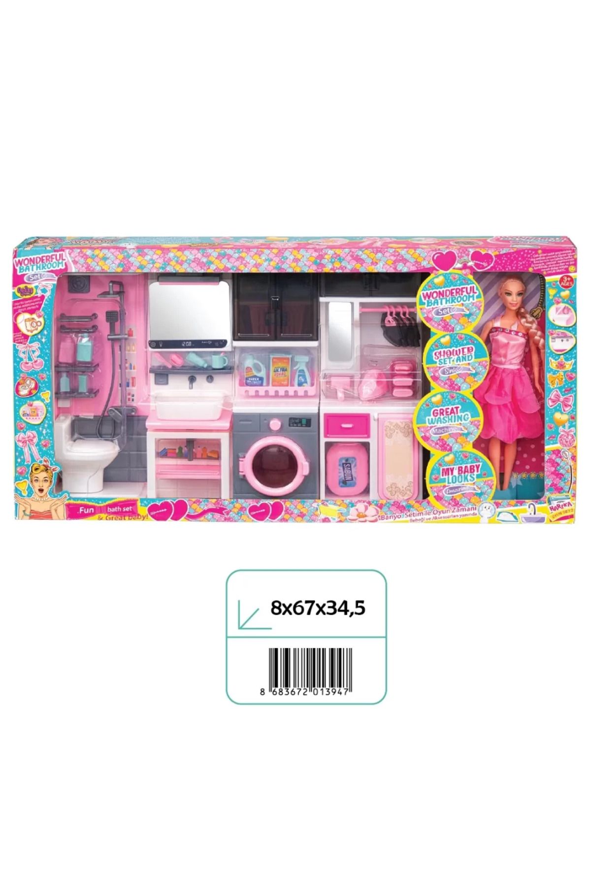 ZEUS_OLİMPOS 4LÜ BANYO DOLAP SETİ BEBEKLİ