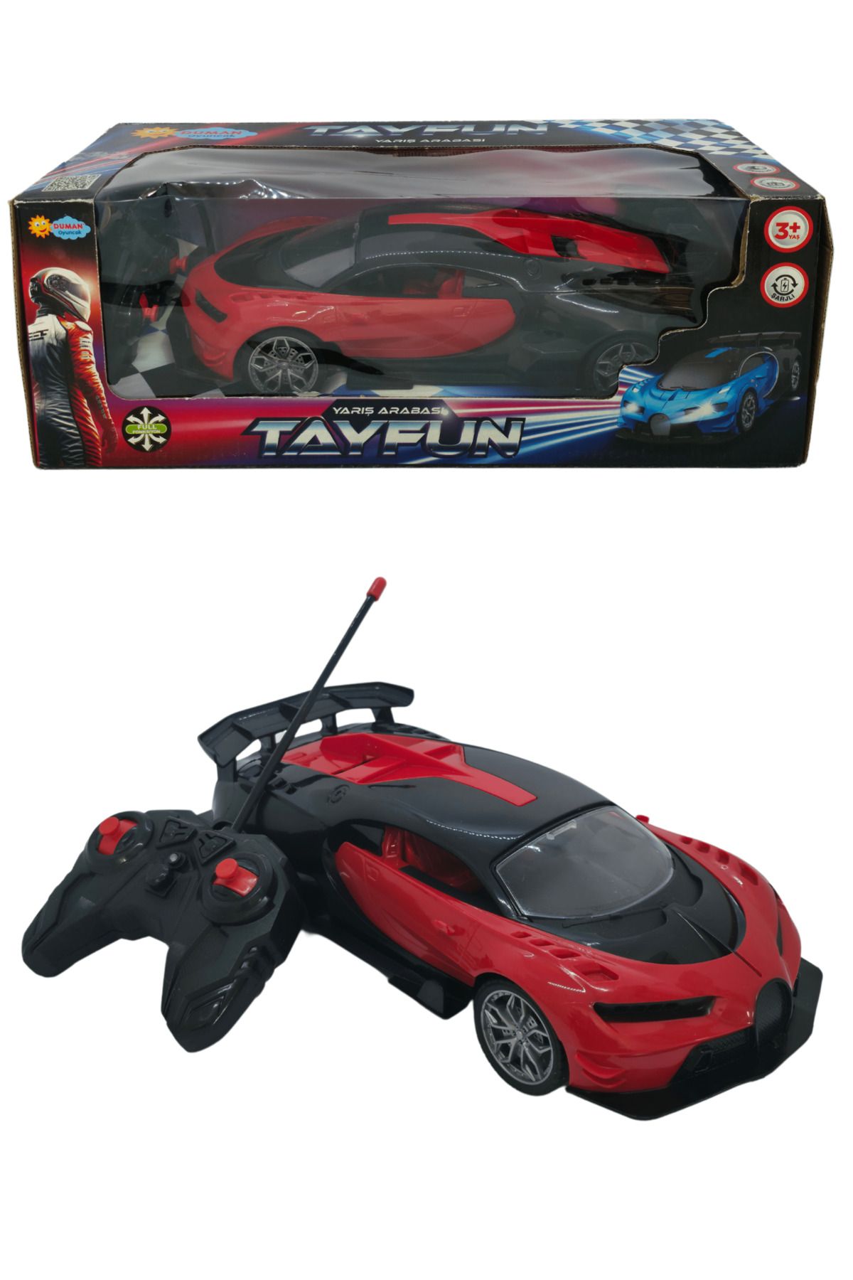 RAF Store Full Fonkiyon Şarjlı Yüksek Hız Uzaktan Kumandalı Araba Tayfun Yarış Aracı 1:16 Ölçek 27Mhz 27 Cm