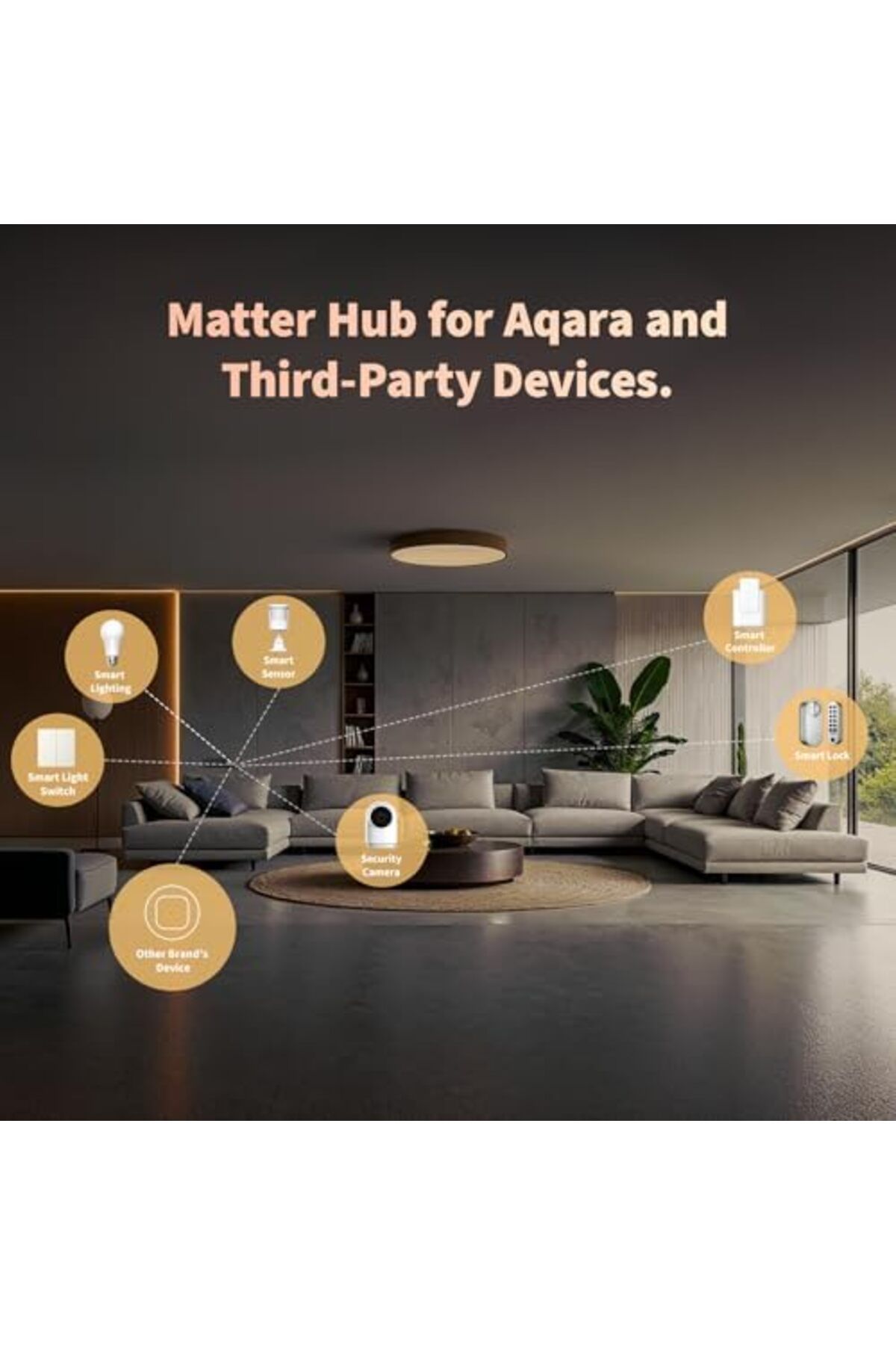 Aqara-Smart Hub M100 لأتمتة المنزل، وحدة تحكم في المادة، موجه حدود الخيوط 4