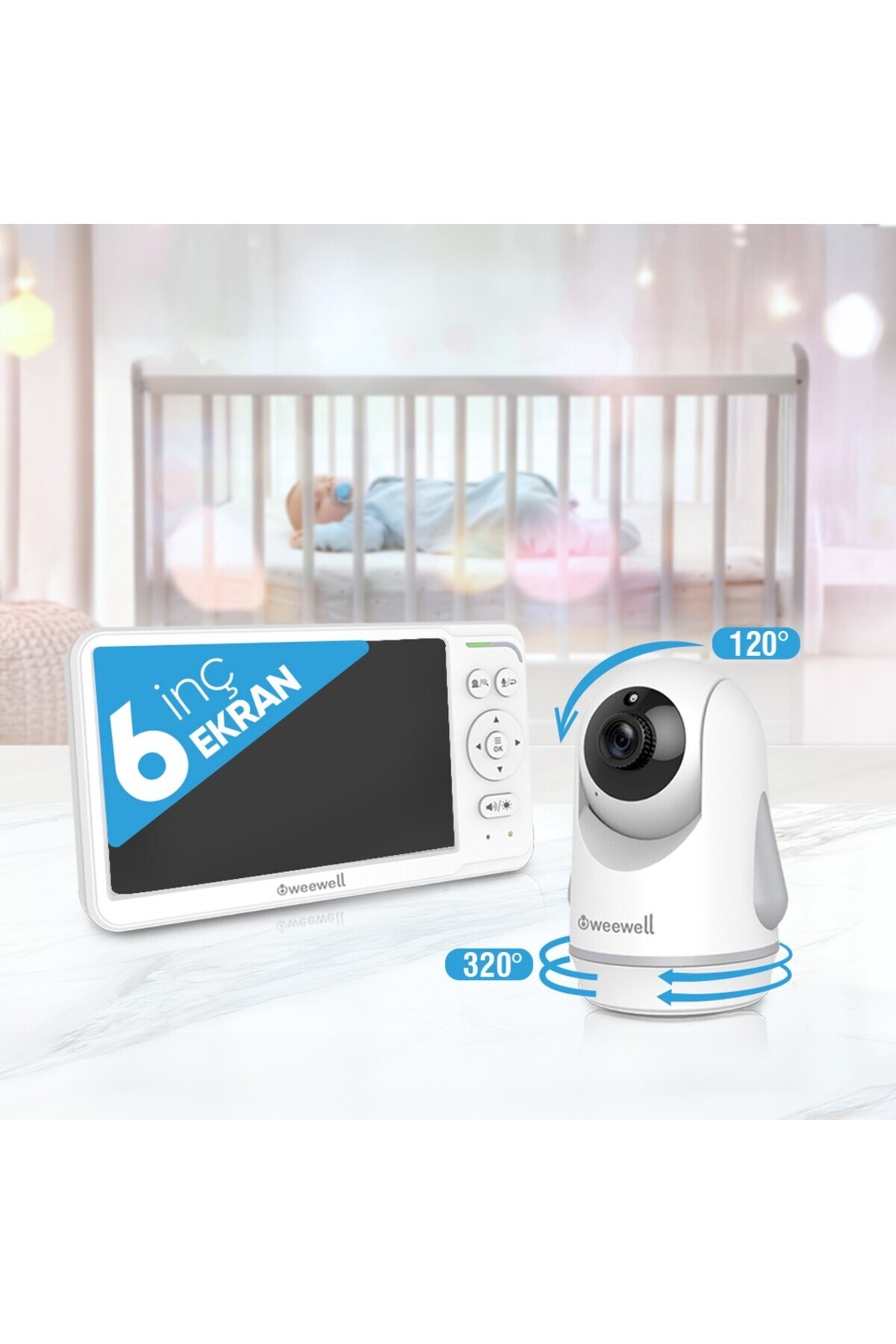 UZUNKAYA HOME Weewell WMV880 Dijital Kablosuz Bebek Izleme Cihazı fotoğrafı 4 (önizleme)