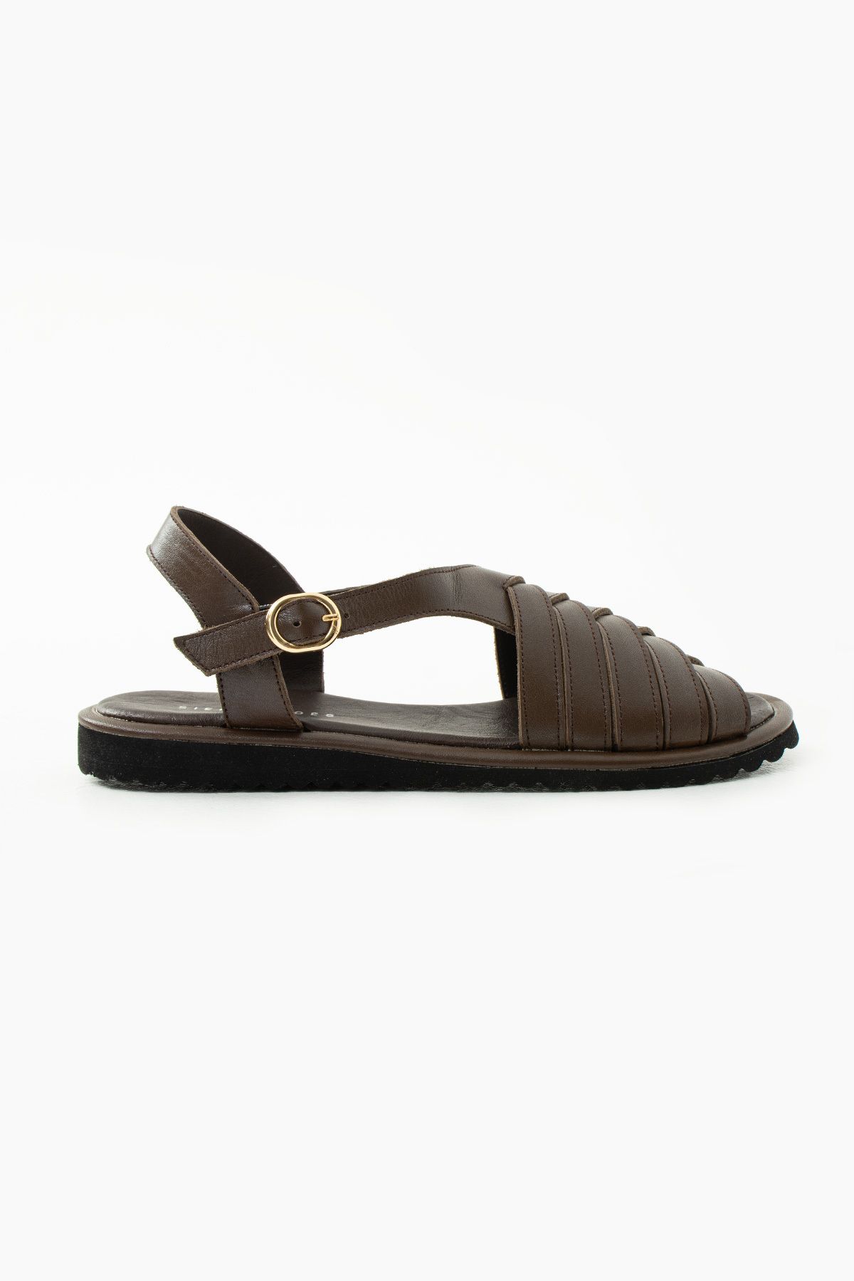 Siena Shoes Karla Kadın Comfort Hakiki Deri Sandalet Kahve