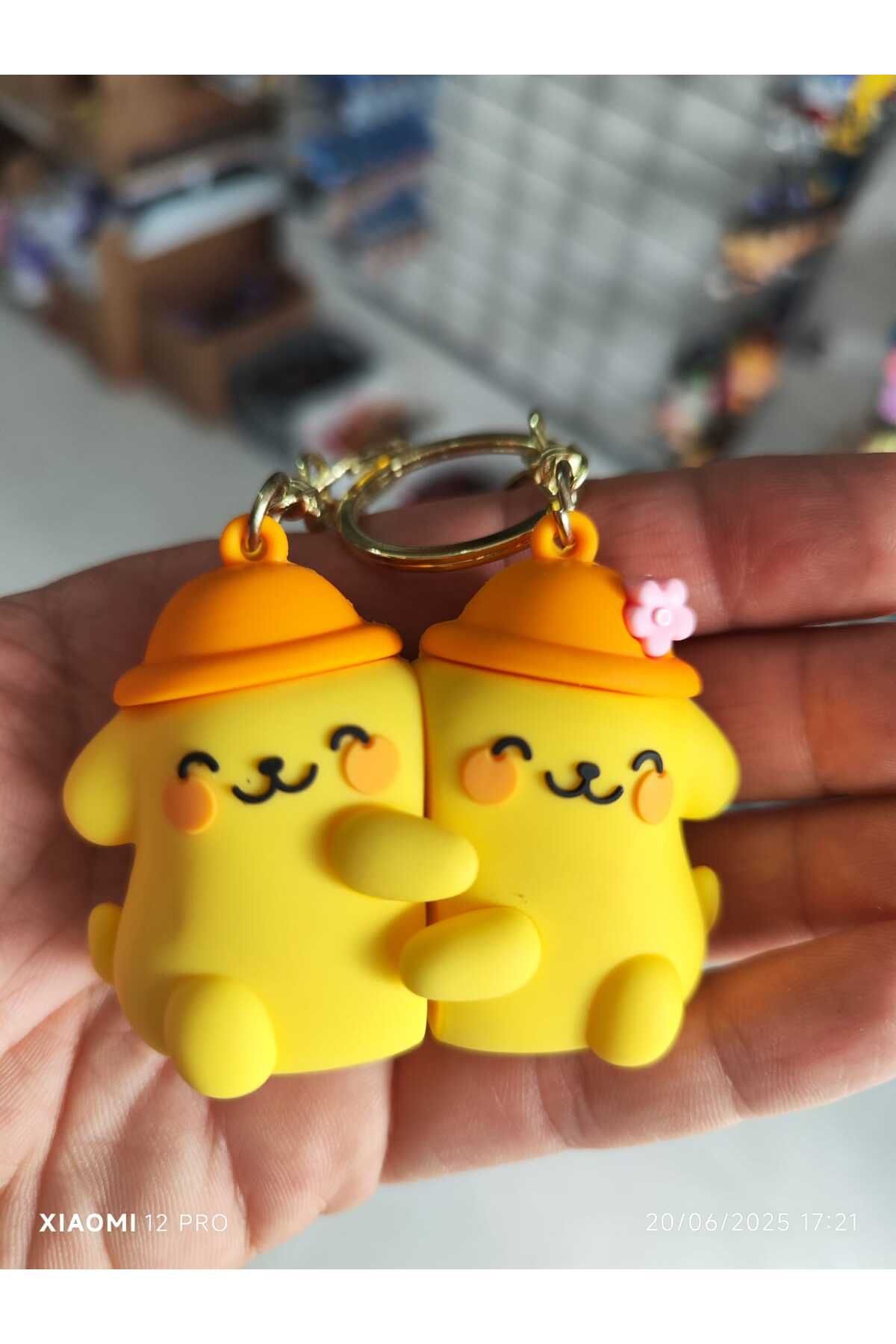 oyuncakçı savaş & europe shop Sanrio mıknatıslı çift sevgili anahtarlık yakın arkadaş sevimli silikon hediyelik
