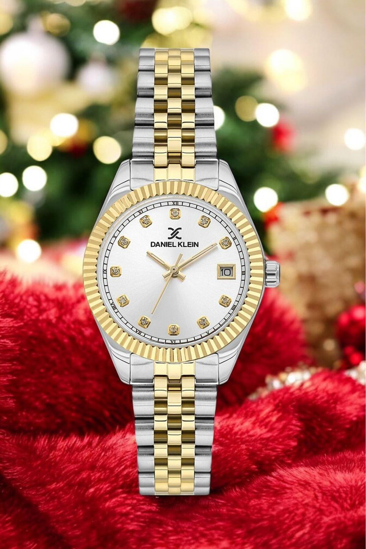Daniel Klein Rolex Kasa İçi Taşlı Takvimli Kadın Kol Saati