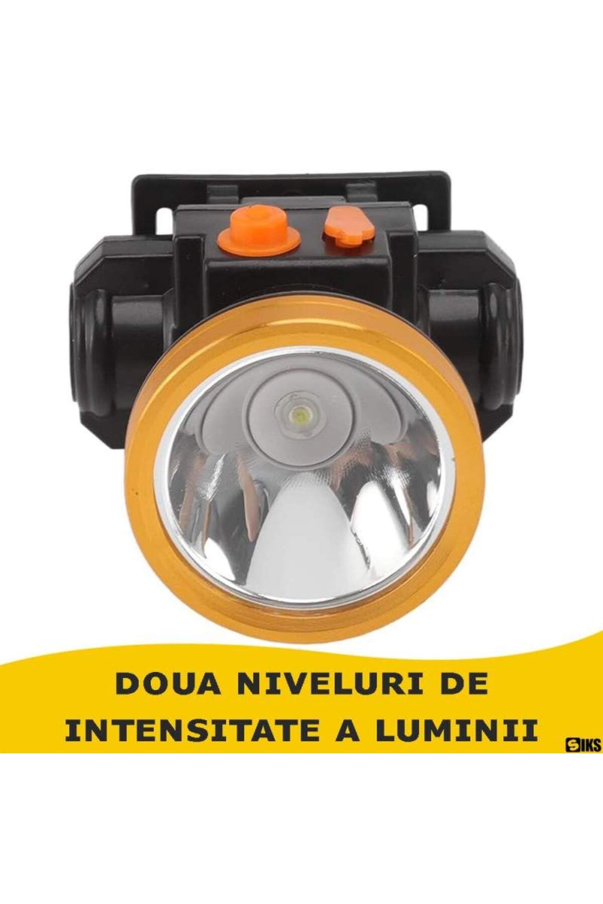 SIKS-Led Headlamp With Plug Charging, 2 Light Modes With 2 Intensity Levels, For Fishing, Hunting 4