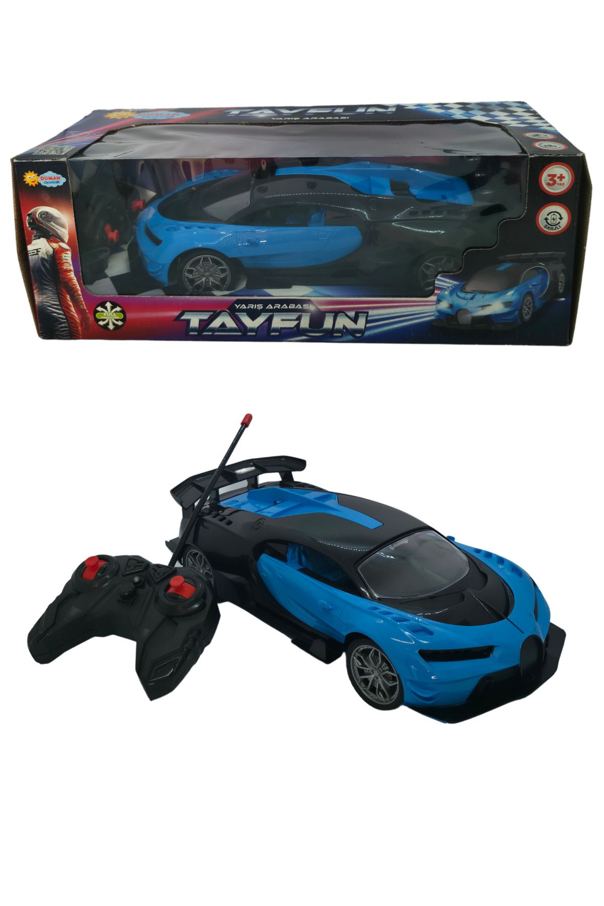 RAF Store Full Fonkiyon Şarjlı Yüksek Hız Uzaktan Kumandalı Araba Tayfun Yarış Aracı 1:16 Ölçek 27Mhz 27 Cm