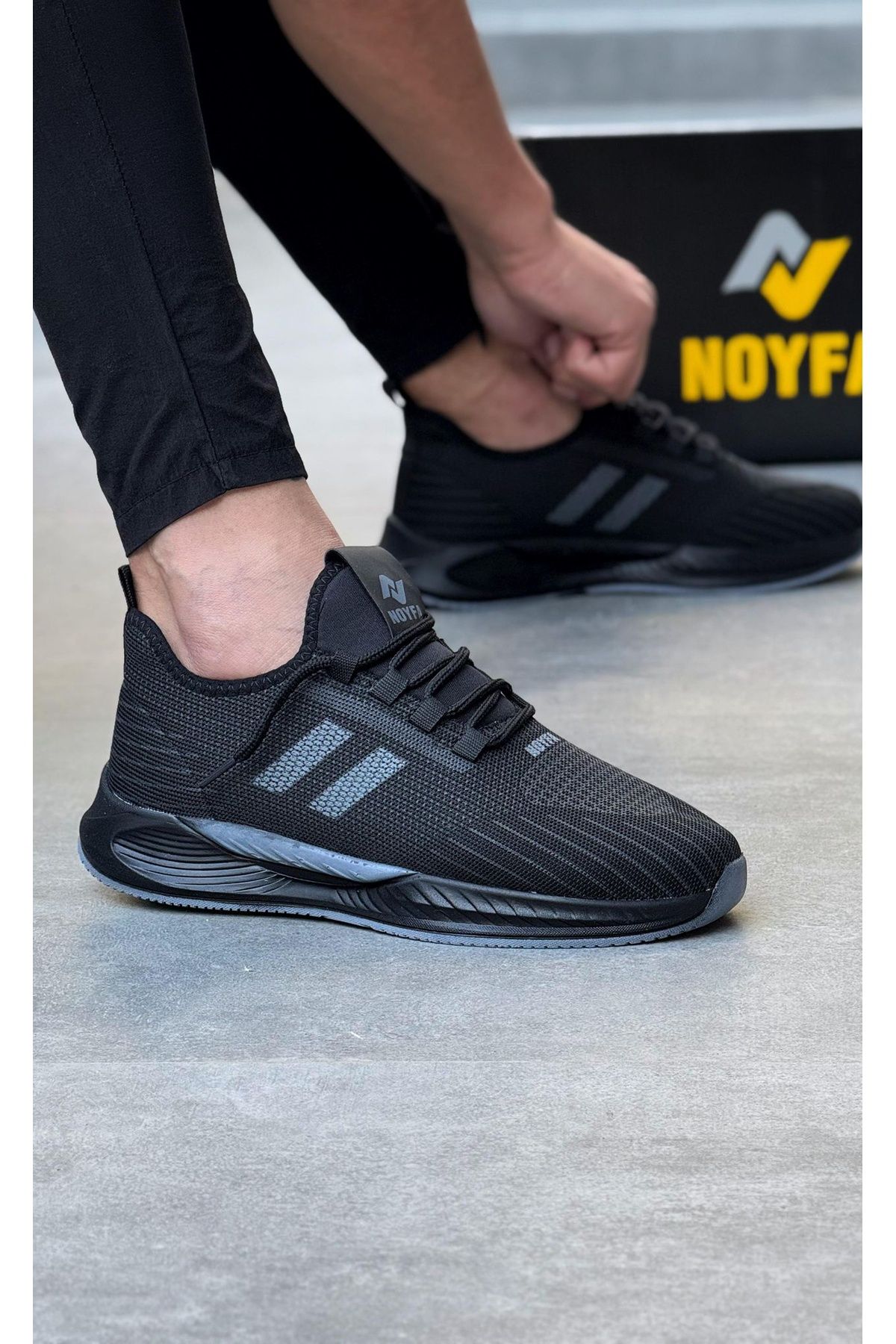 Noyfa taban kalın sneaker bez ayakkabı erkek spor ayakkabı